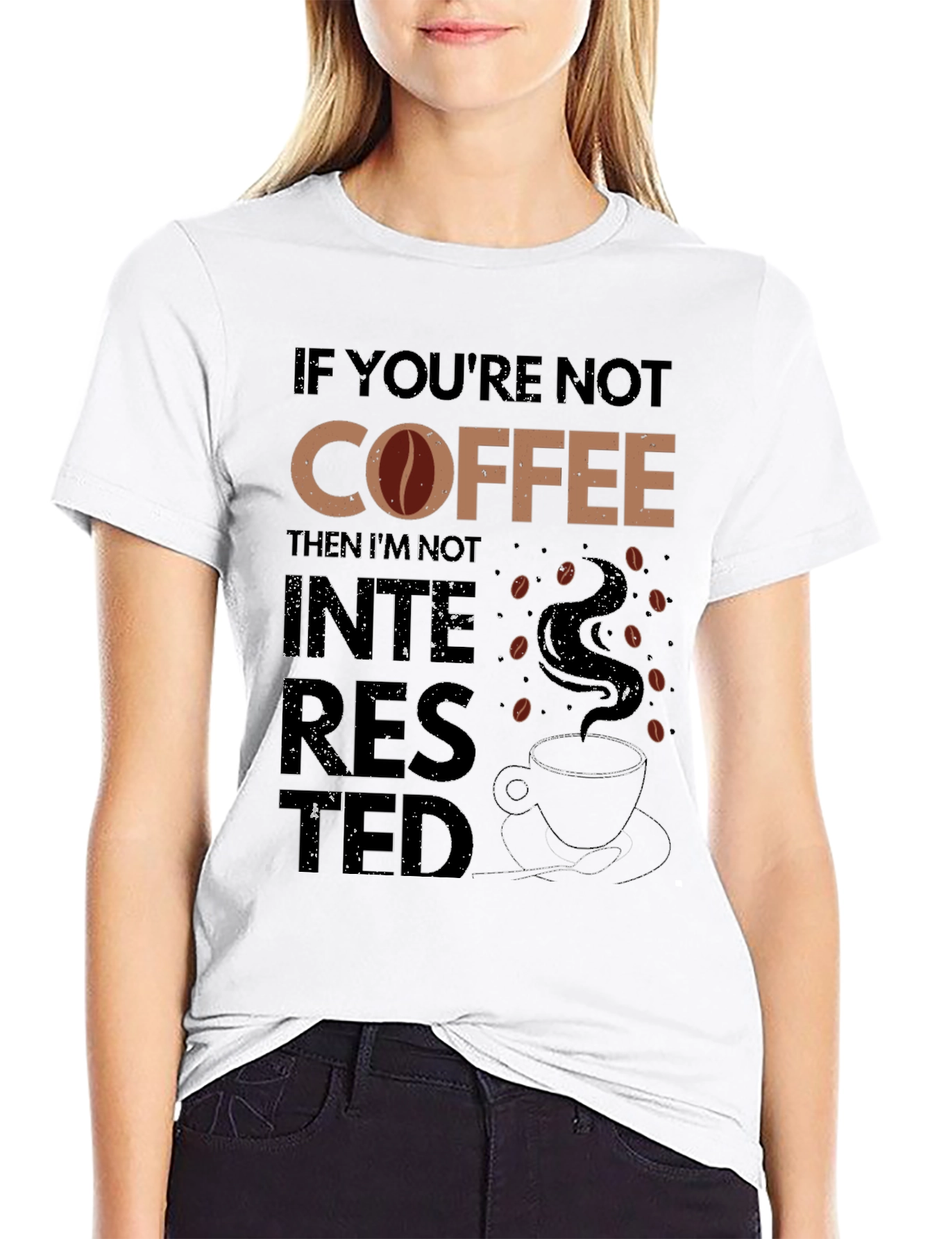 Coffee Lover Graphic Tee - Not Interested