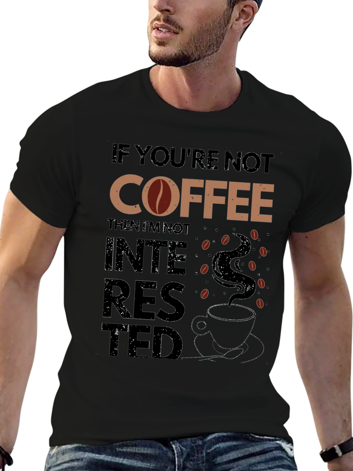 Coffee Lover Graphic Tee - Not Interested