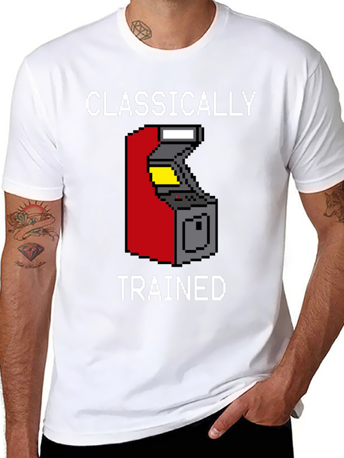 Classically Trained Gamer T-Shirt - Retro Arcade Design