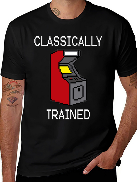 Classically Trained Gamer T-Shirt - Retro Arcade Design