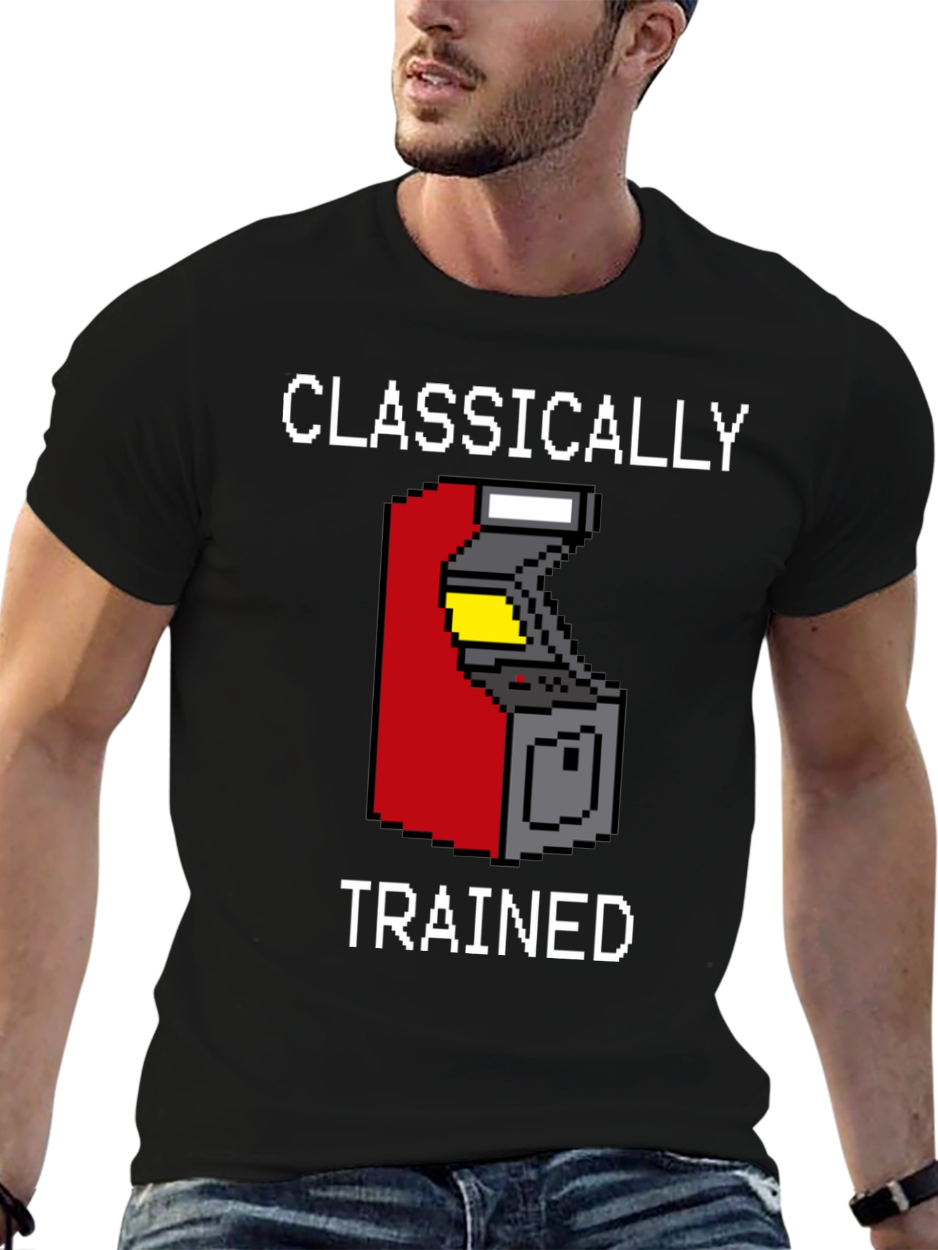 Classically Trained Gamer T-Shirt - Retro Arcade Design