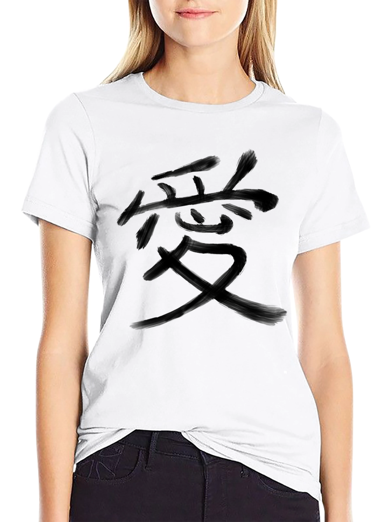 Love Kanji Black T-Shirt