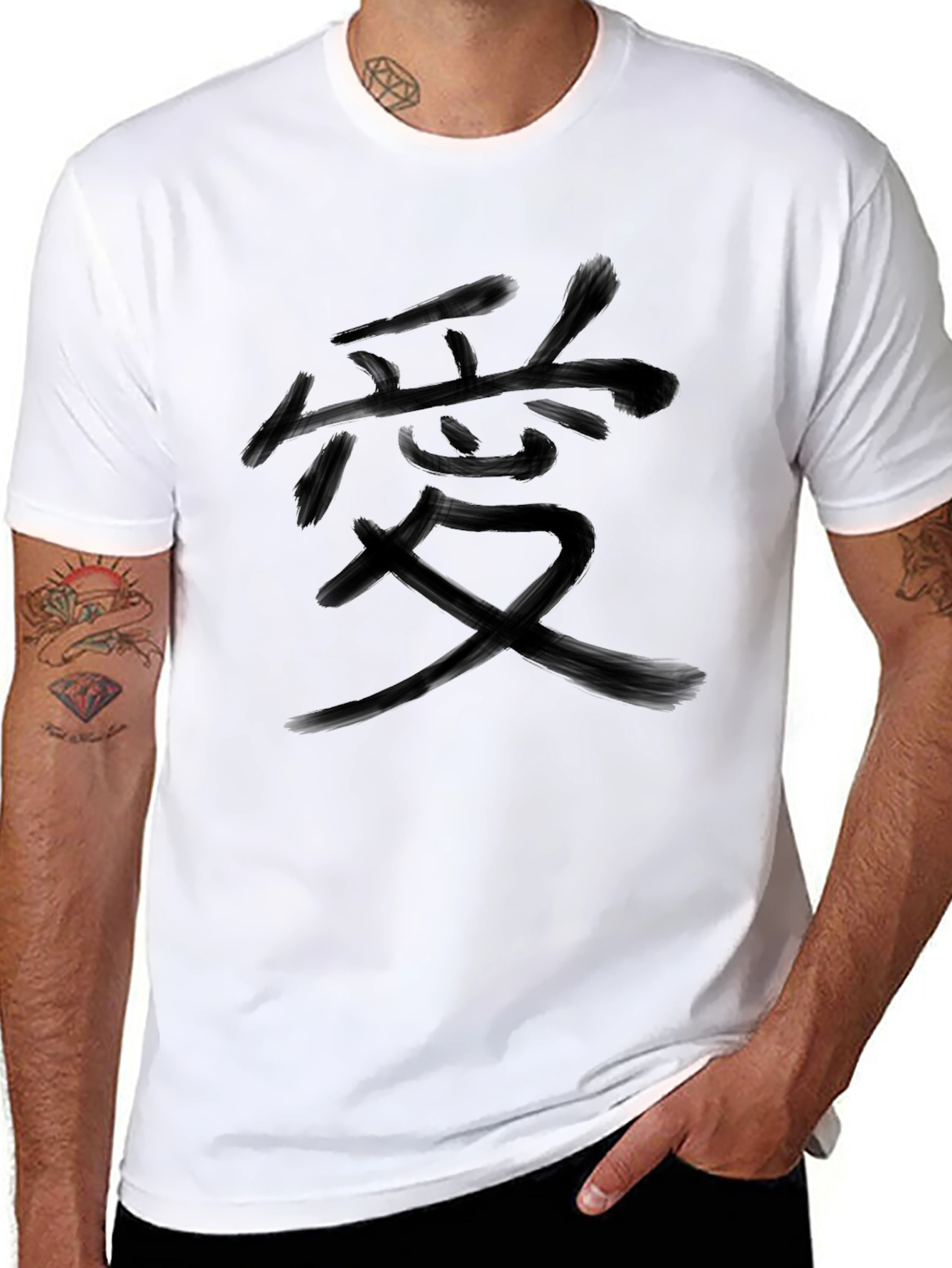 Love Kanji Black T-Shirt