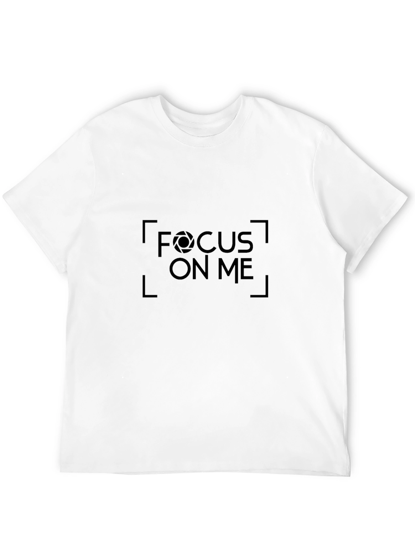 Focus On Me Graphic Tee - Black Cotton T-Shirt