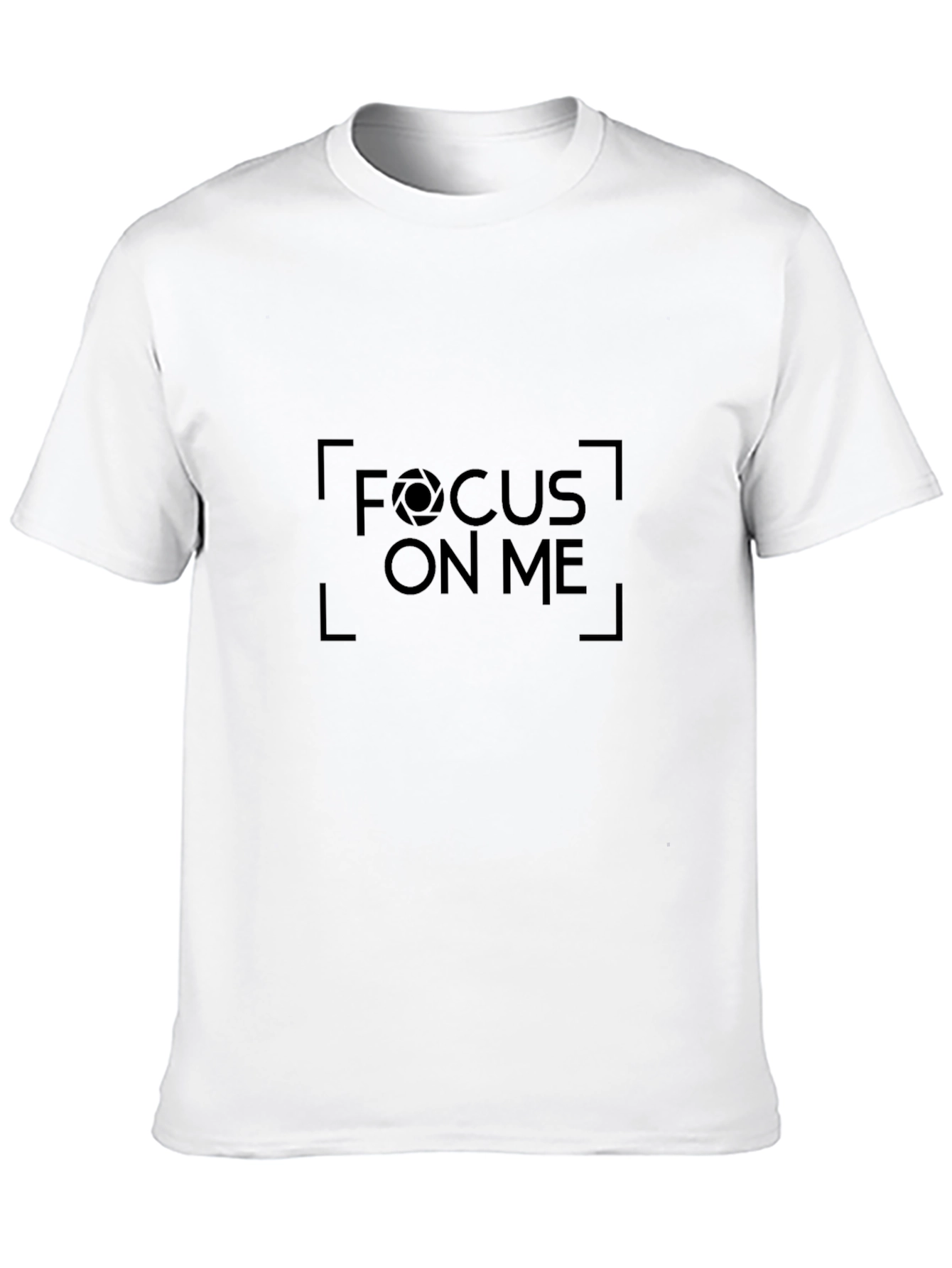 Focus On Me Graphic Tee - Black Cotton T-Shirt