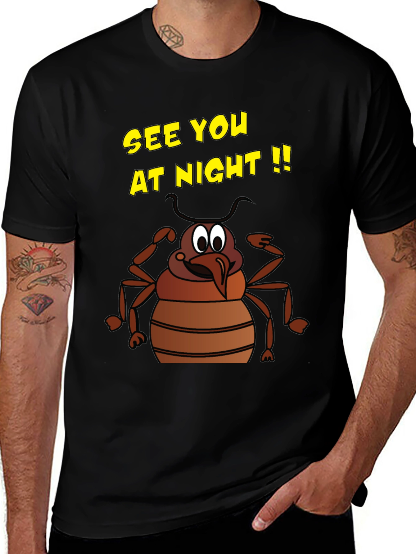 See You at Night Bug Graphic T-Shirt