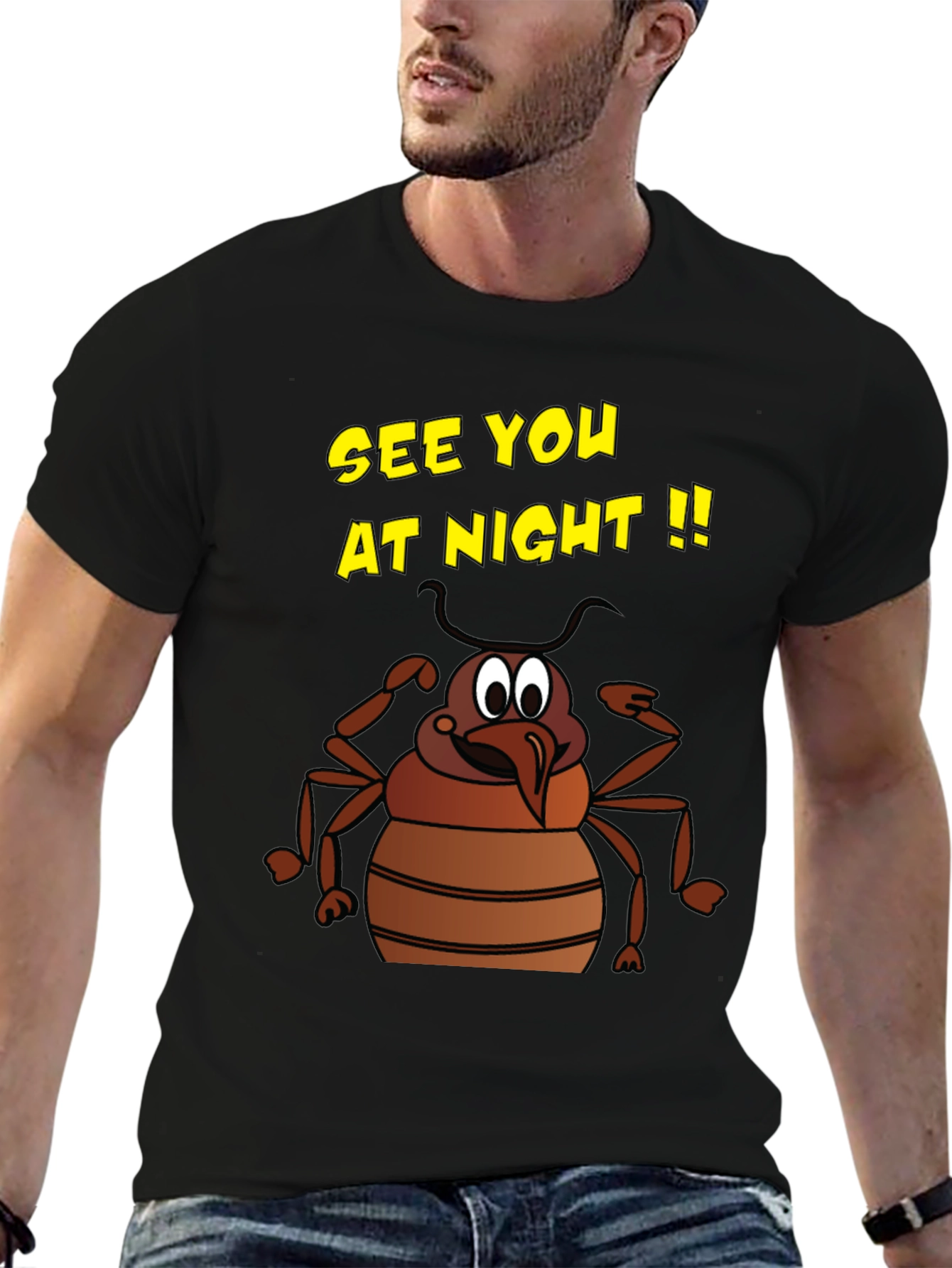 See You at Night Bug Graphic T-Shirt