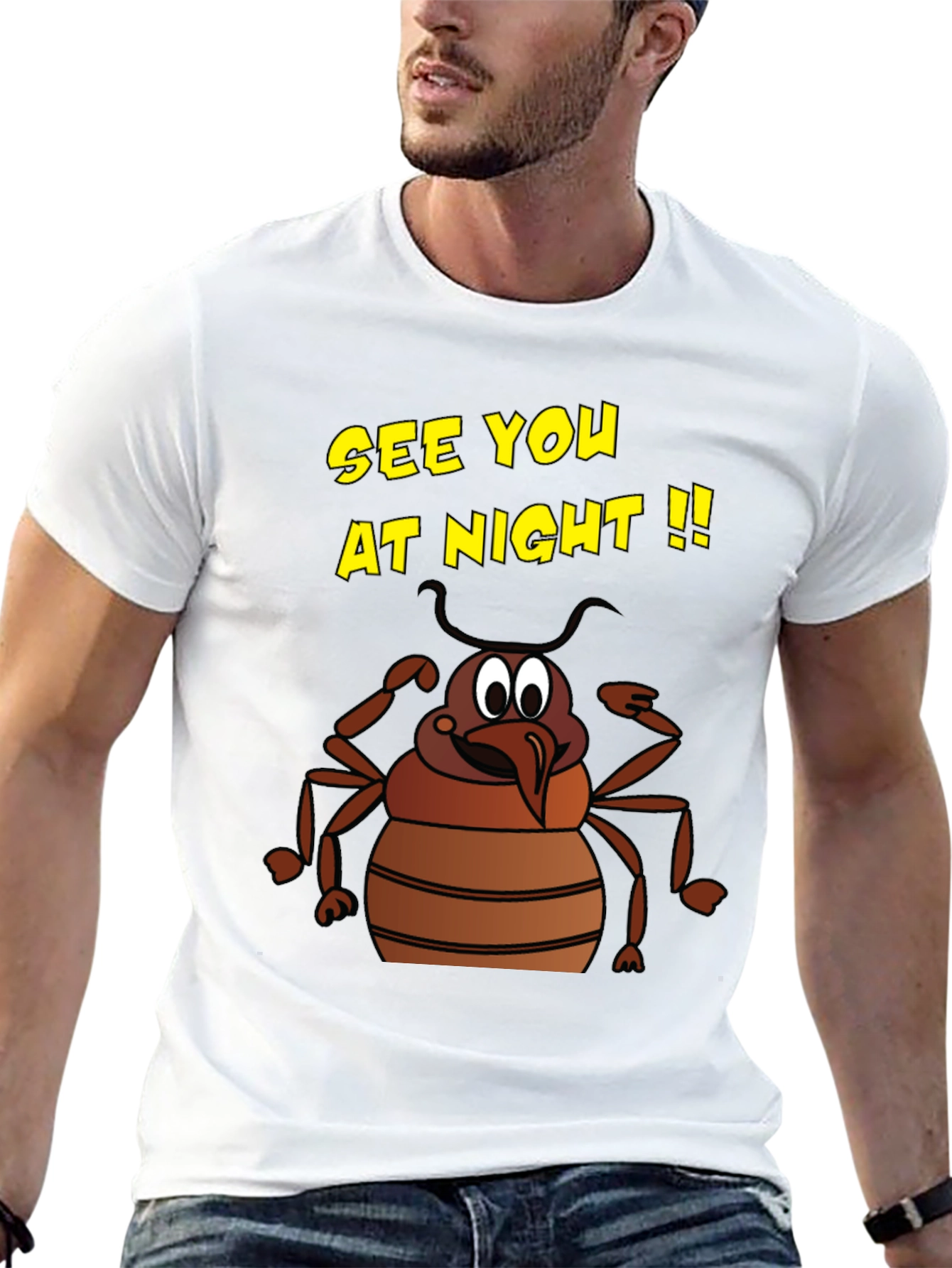 See You at Night Bug Graphic T-Shirt