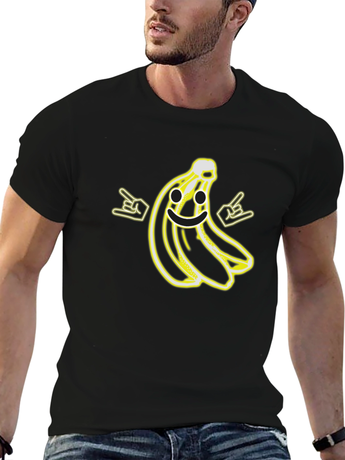 Cool Banana Graphic Black T-Shirt