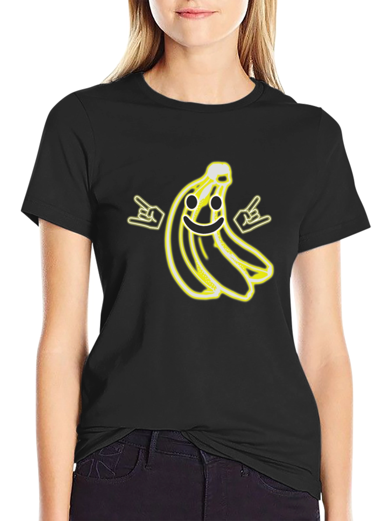 Cool Banana Graphic Black T-Shirt