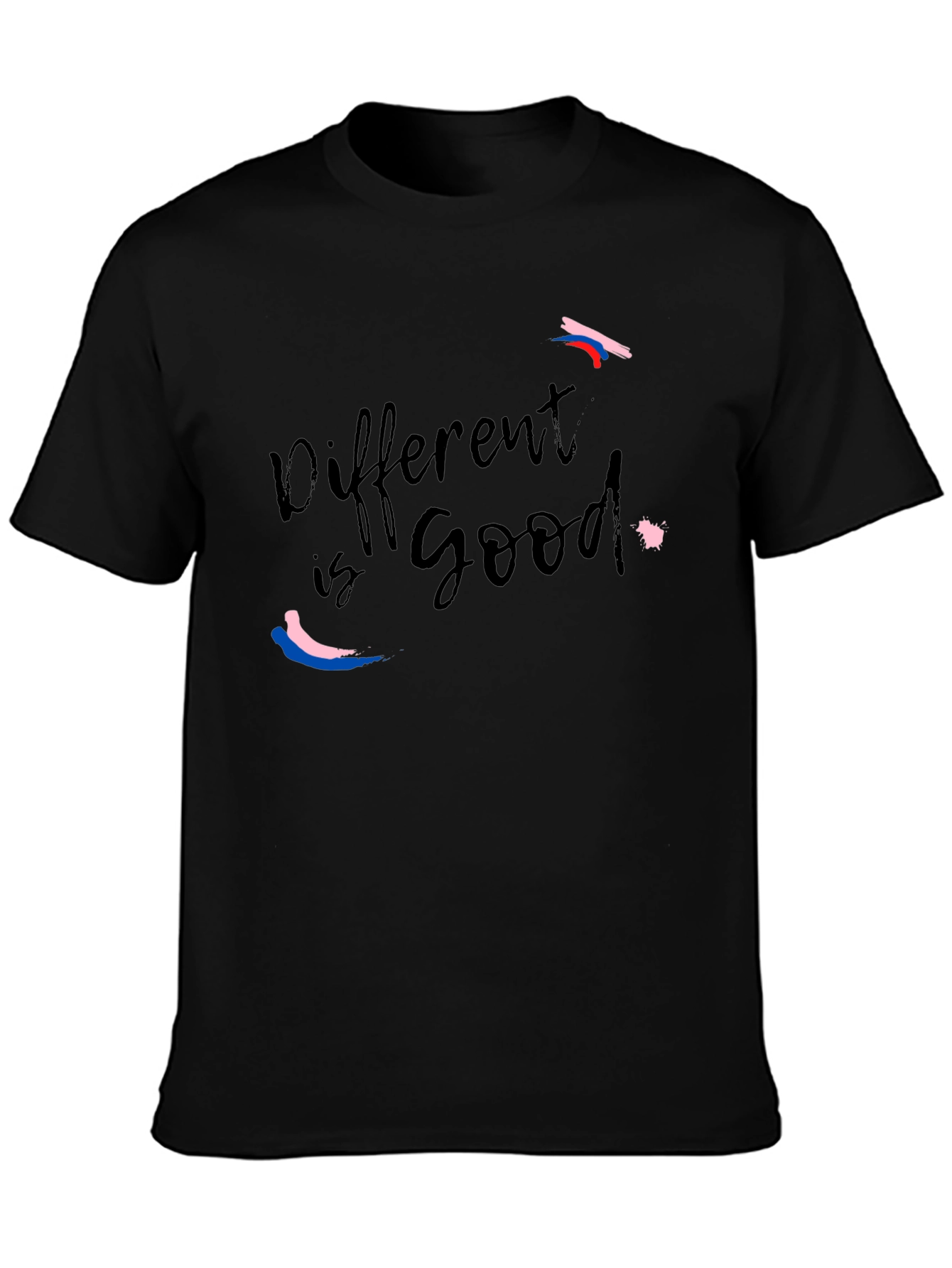 Different is Good Black Graphic Tee