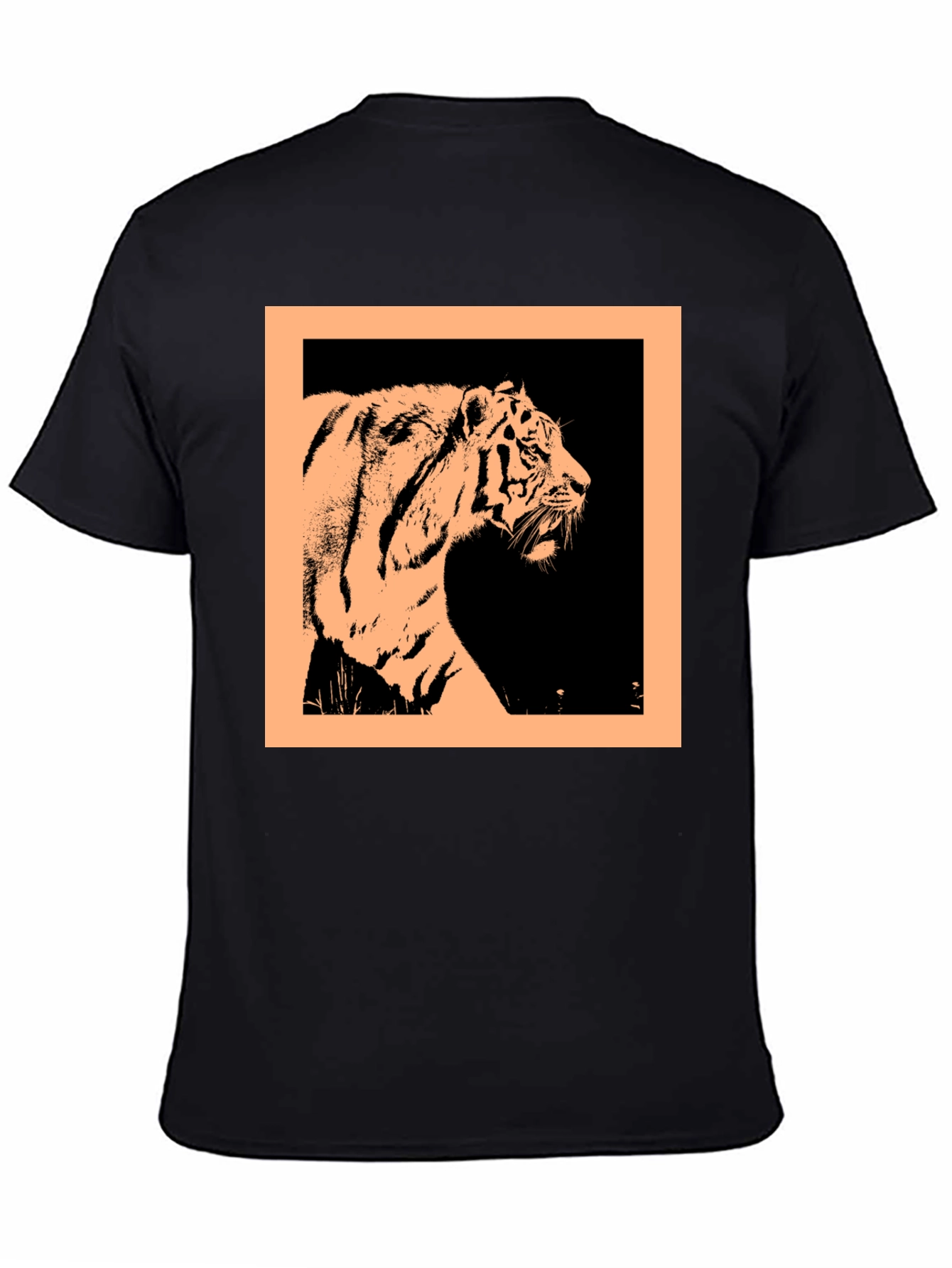Tiger Graphic Black Crew Neck T-Shirt