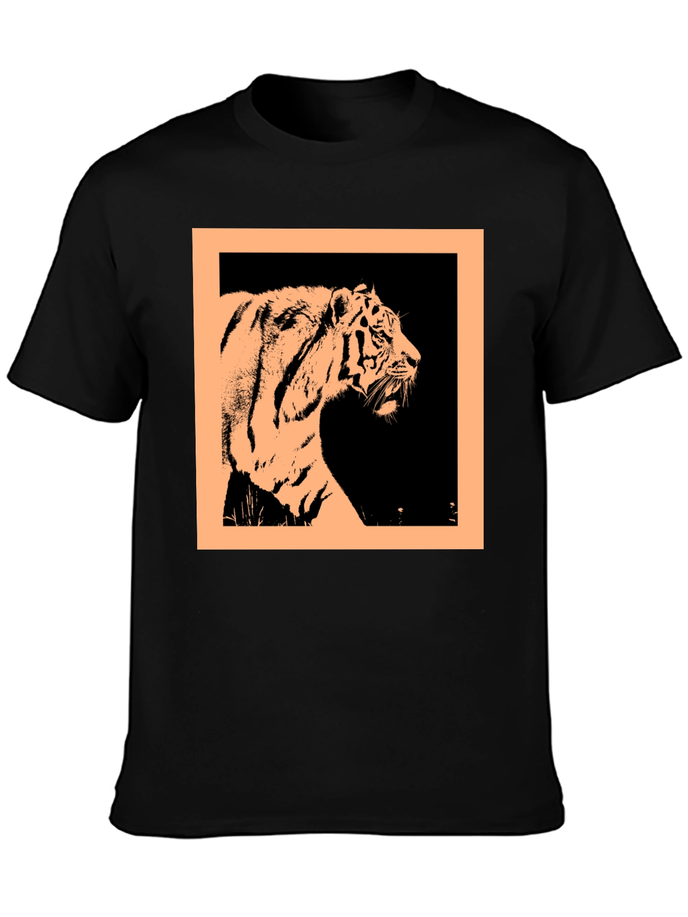 Tiger Graphic Black Crew Neck T-Shirt