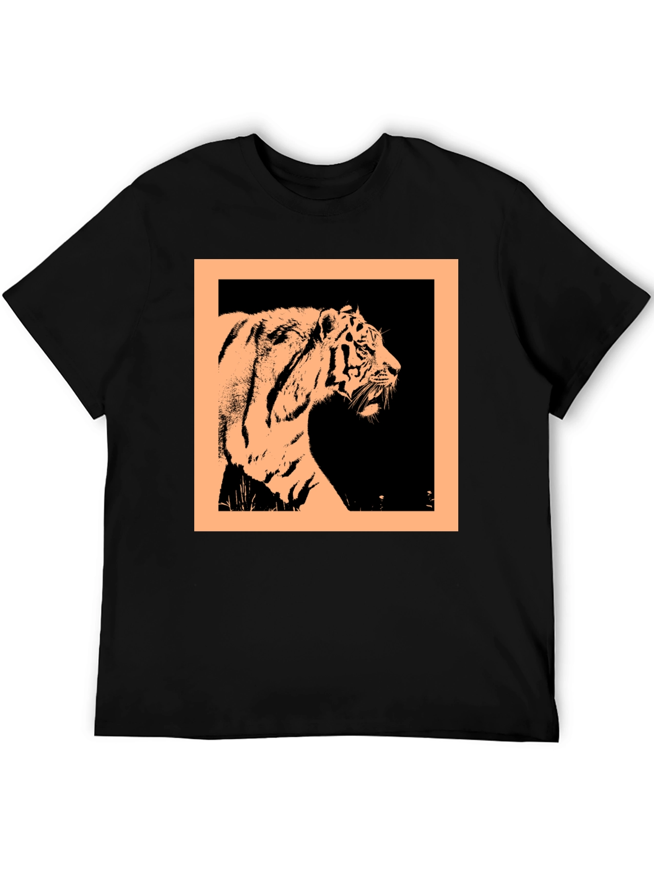 Tiger Graphic Black Crew Neck T-Shirt