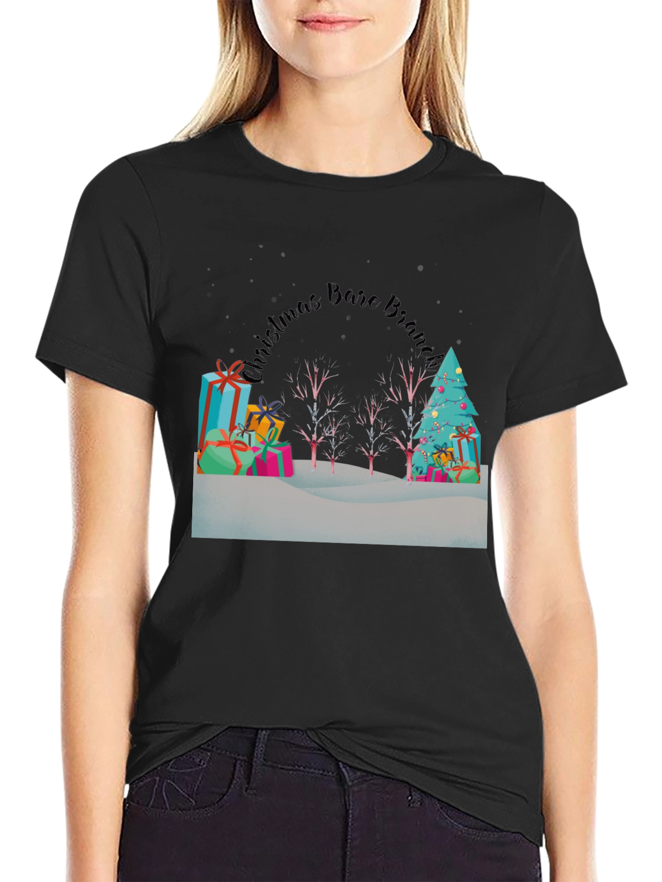 Christmas Bare Branch Tree T-Shirt