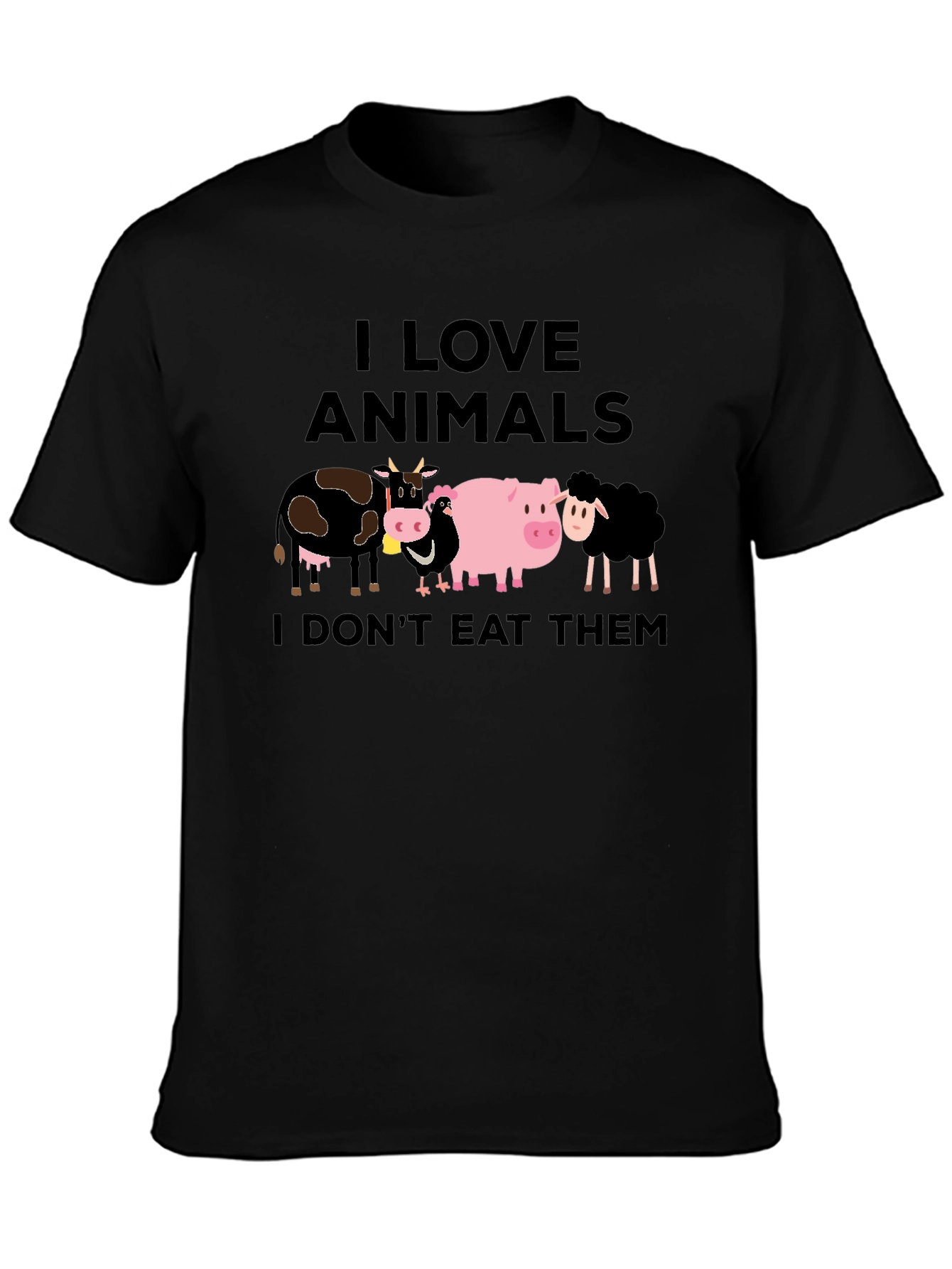 I Love Animals Vegan T-Shirt