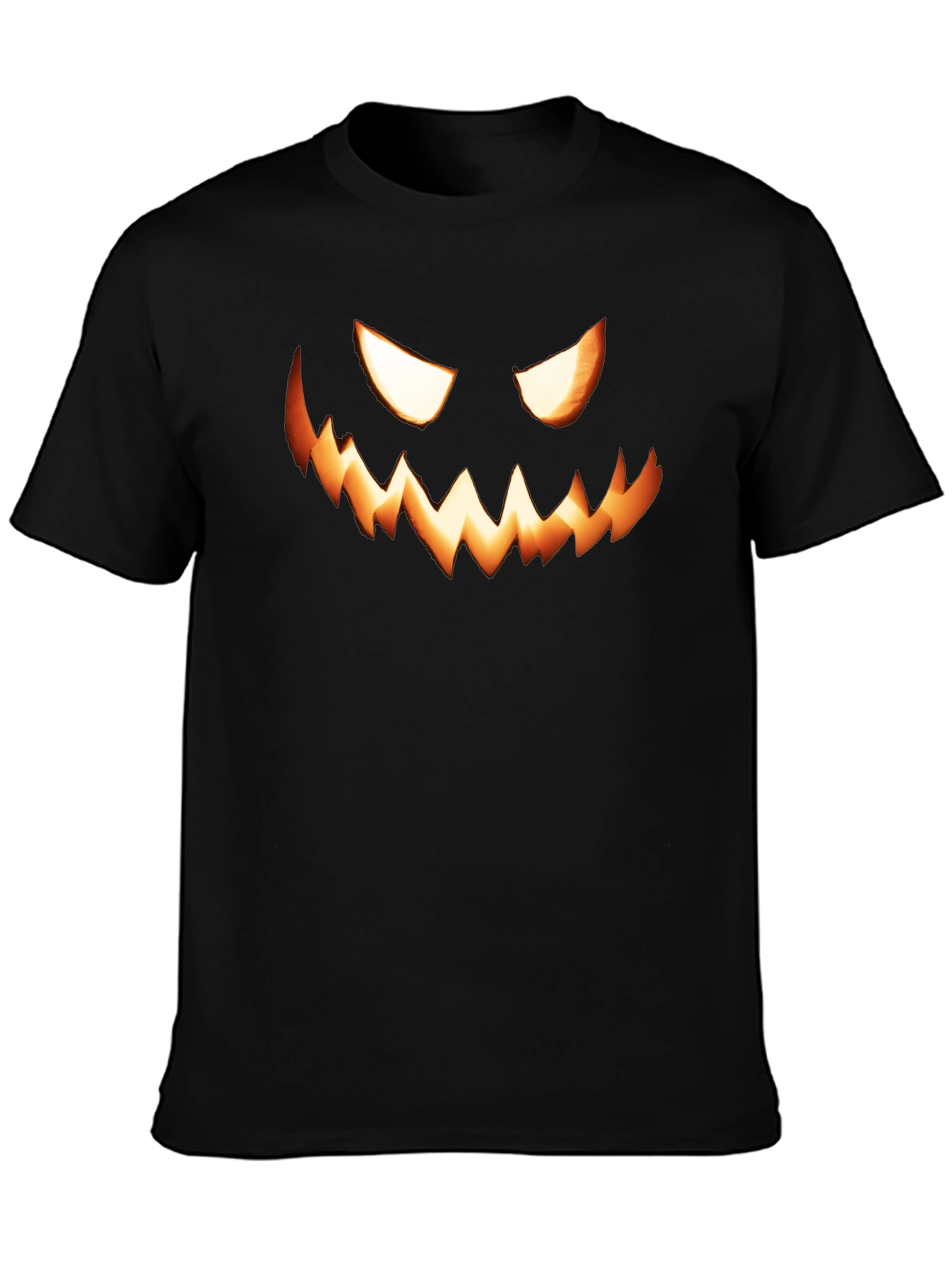 Spooky Pumpkin Face Graphic T-Shirt - Halloween Style