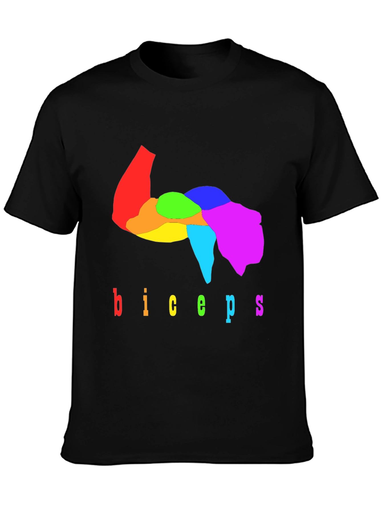 Rainbow Biceps Graphic Tee - Bodybuilding Shirt