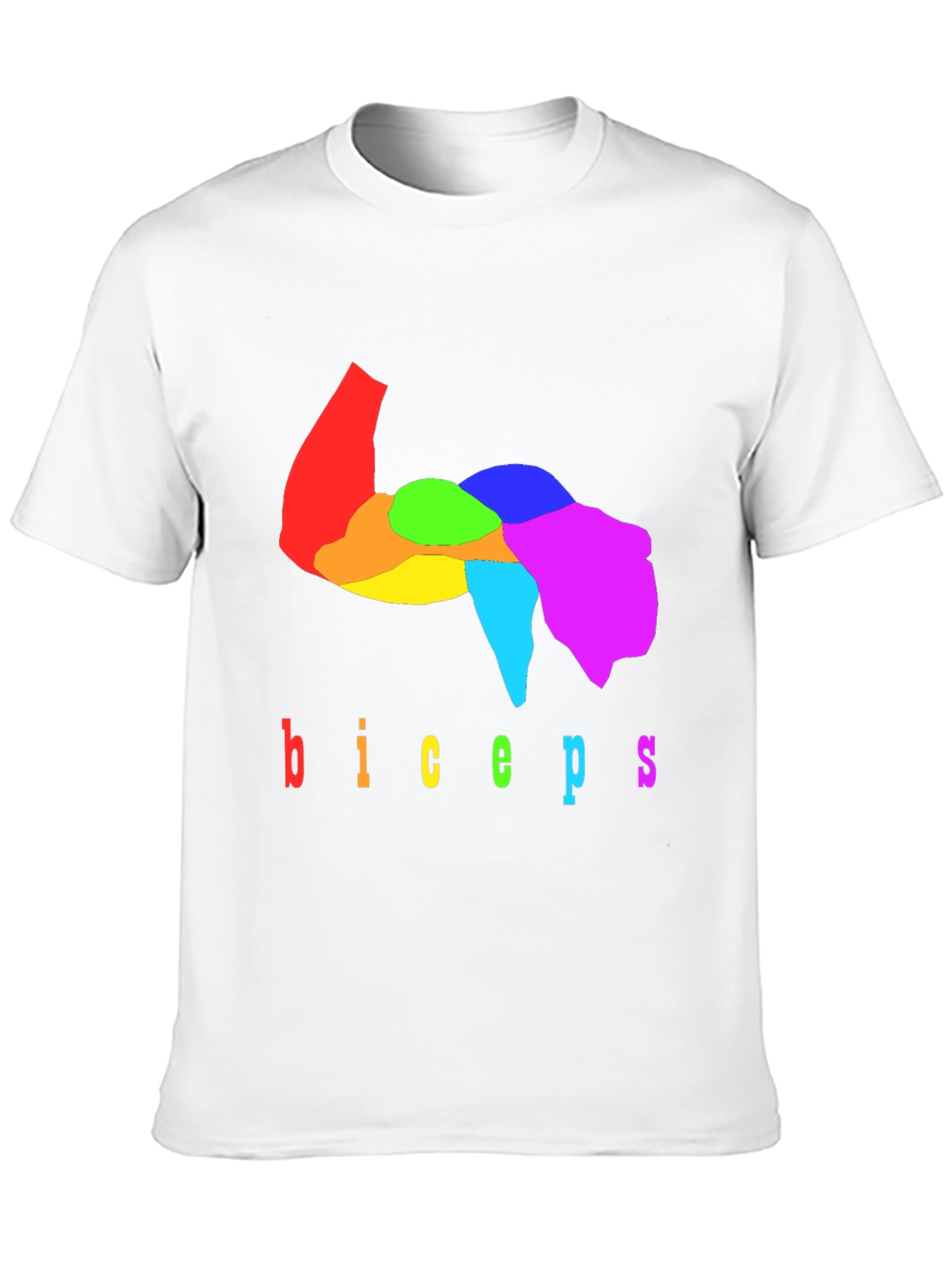 Rainbow Biceps Graphic Tee - Bodybuilding Shirt