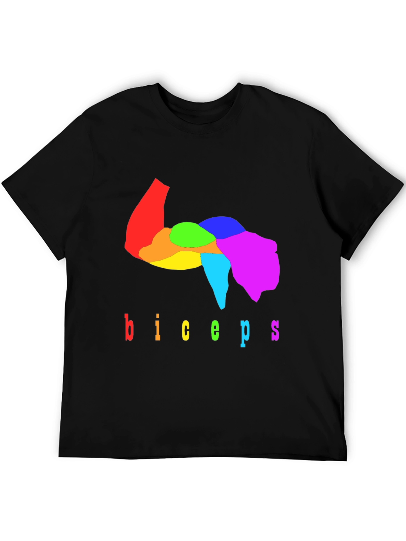 Rainbow Biceps Graphic Tee - Bodybuilding Shirt