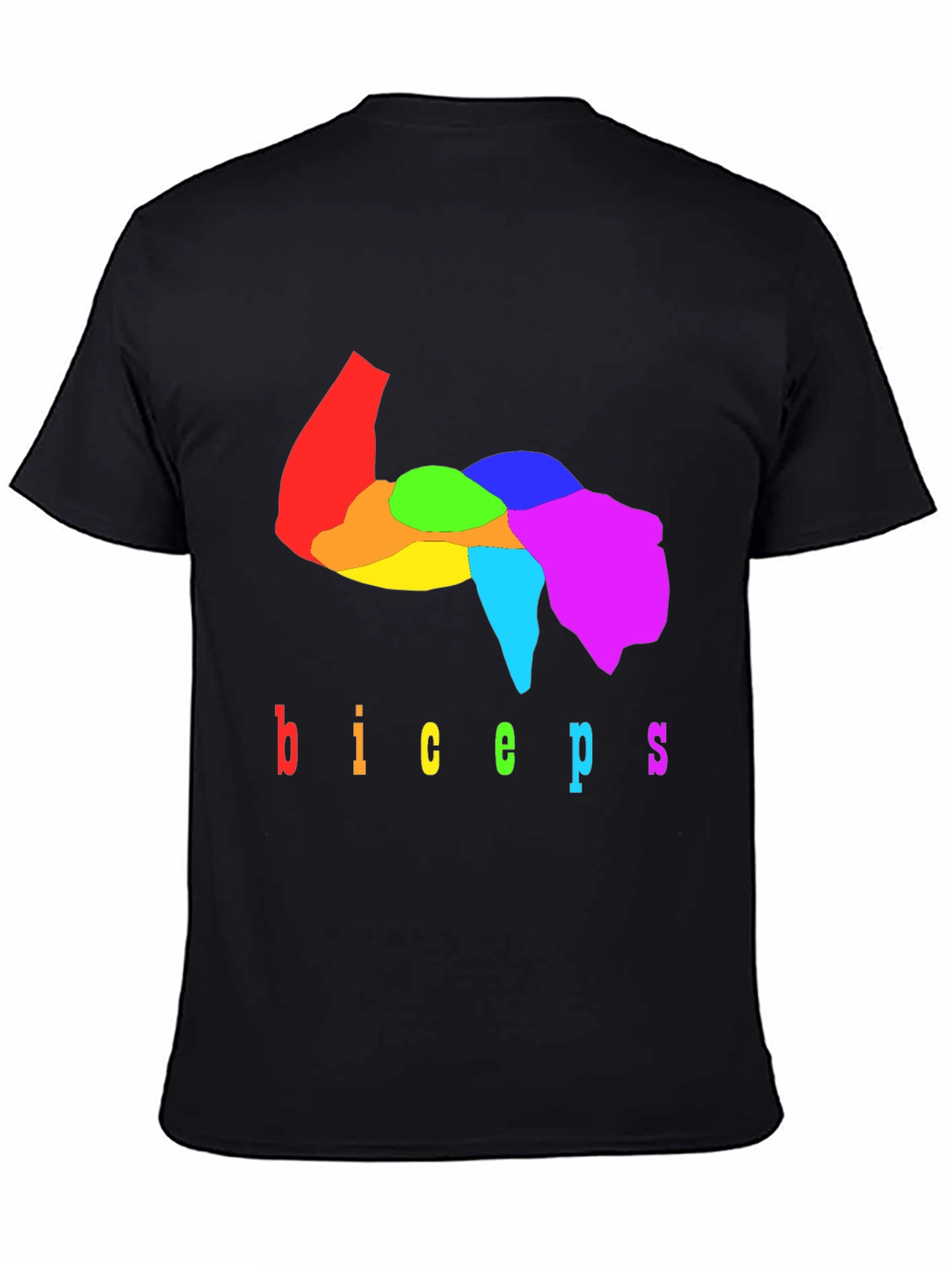 Rainbow Biceps Graphic Tee - Bodybuilding Shirt