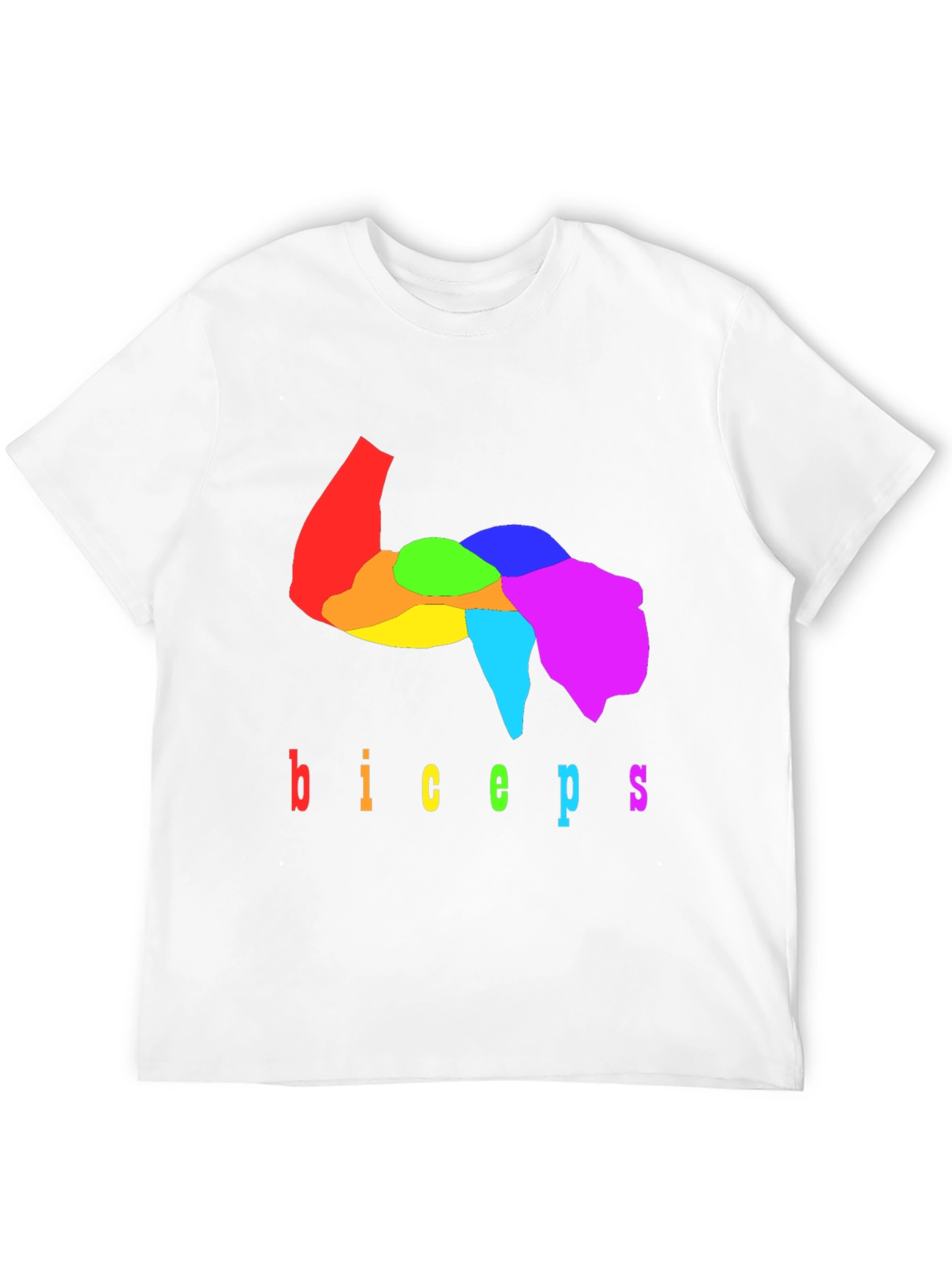 Rainbow Biceps Graphic Tee - Bodybuilding Shirt