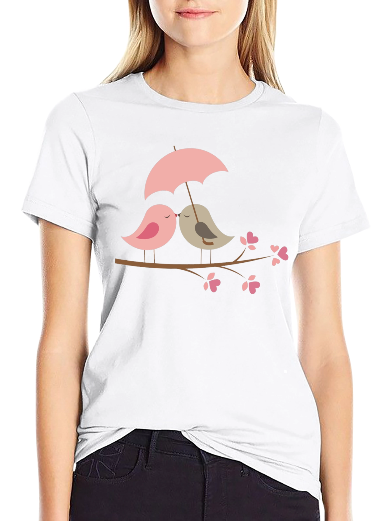 Birds in Love T-Shirt - Cute Graphic Tee