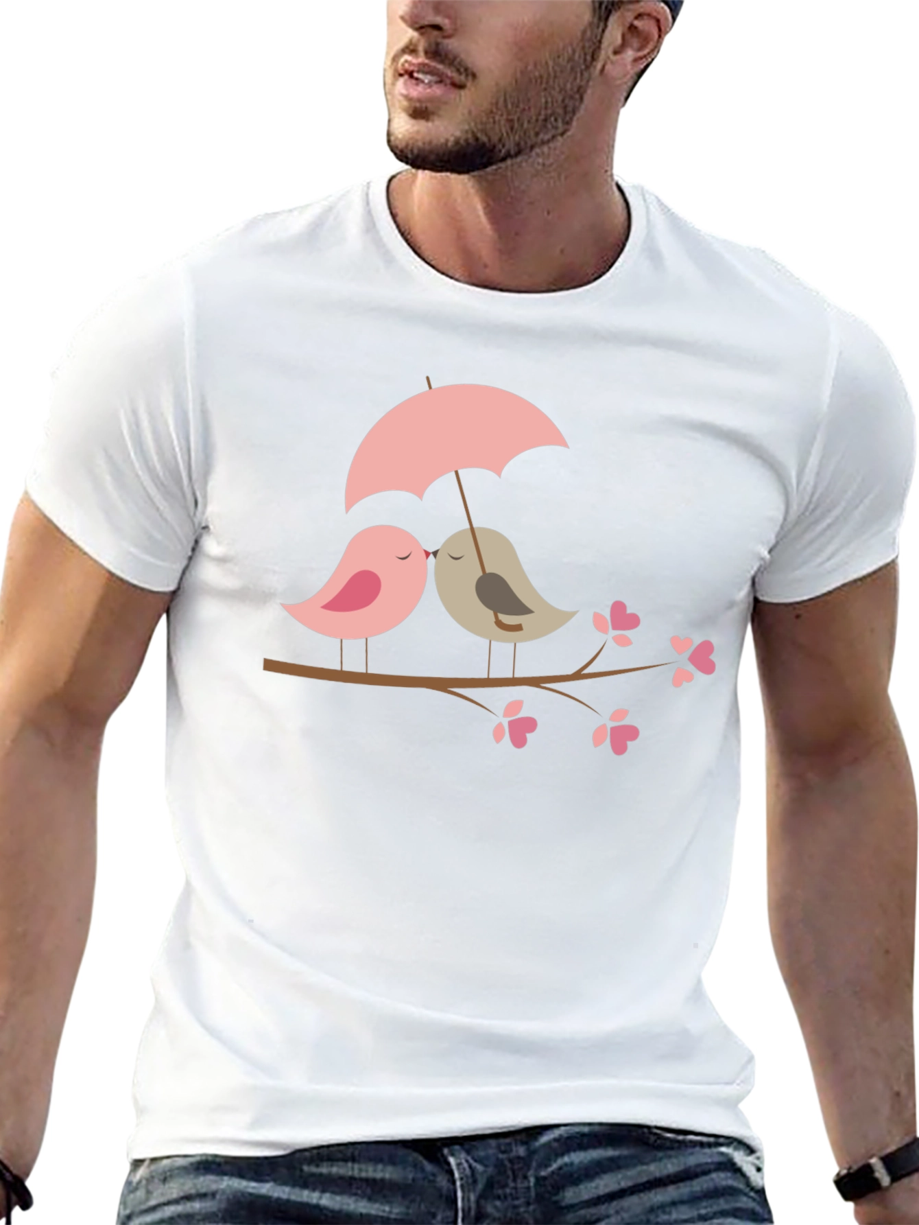 Birds in Love T-Shirt - Cute Graphic Tee