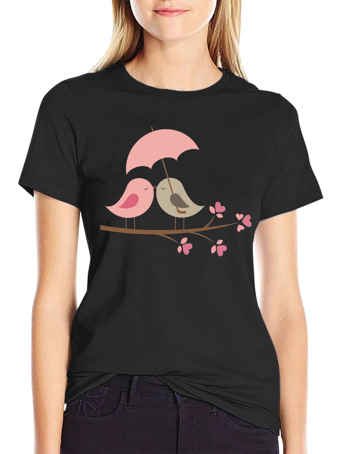 Birds in Love T-Shirt - Cute Graphic Tee