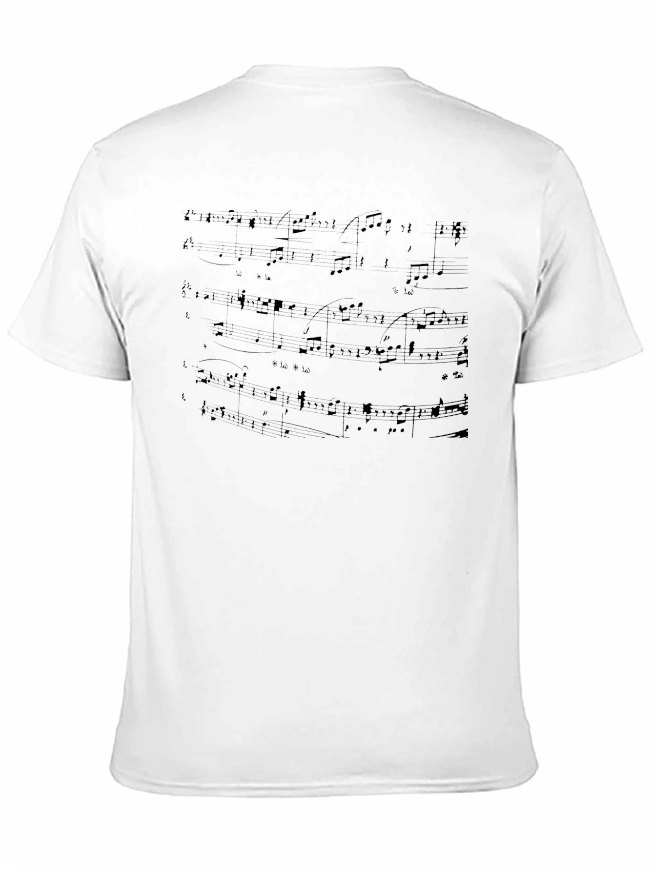 Sheet Music Graphic Tee - Stylish Comfort