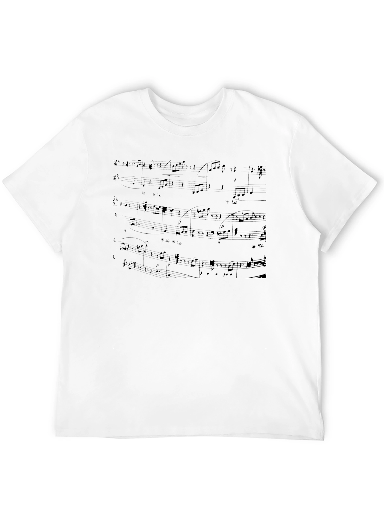 Sheet Music Graphic Tee - Stylish Comfort