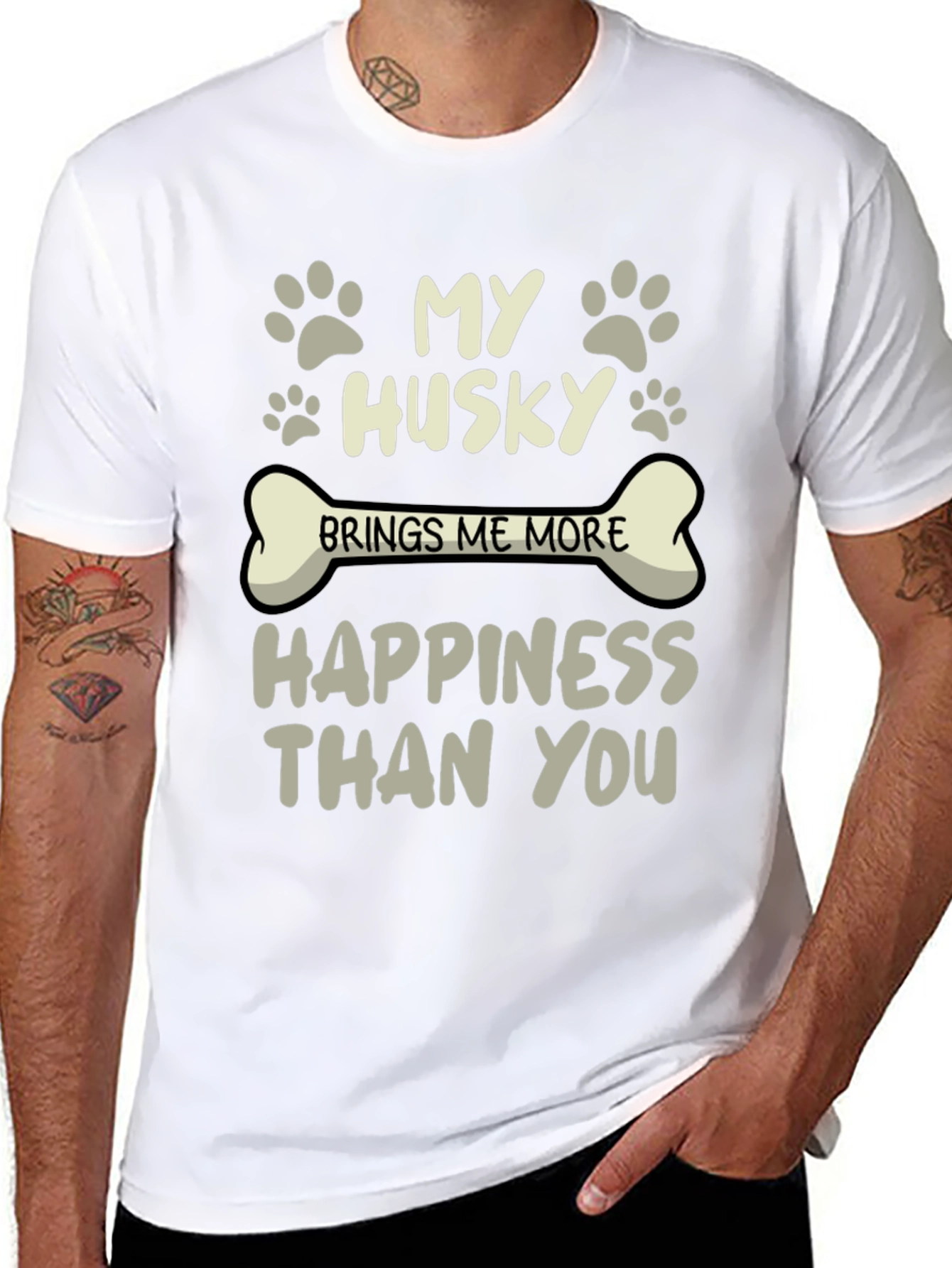 My Husky Brings Me More Happiness T-Shirt