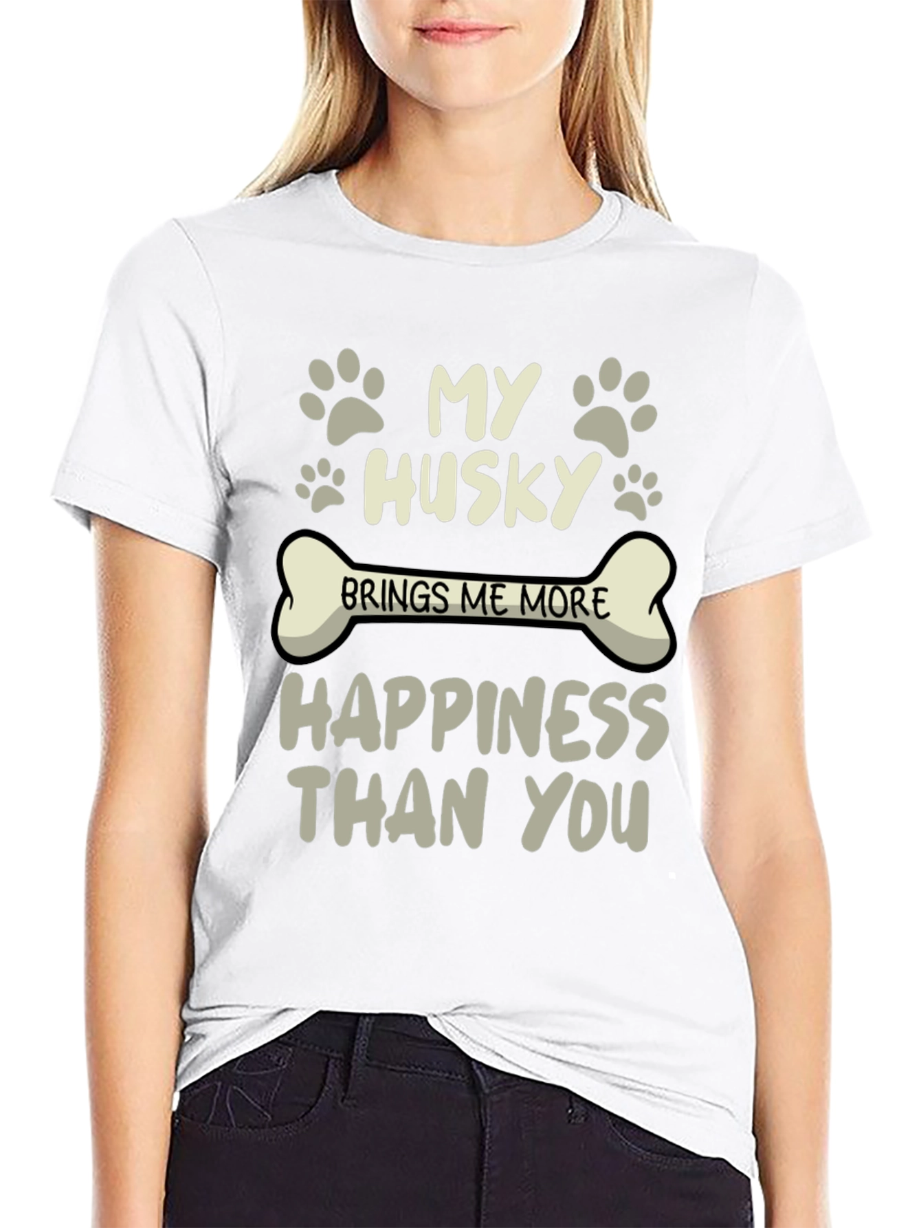 My Husky Brings Me More Happiness T-Shirt