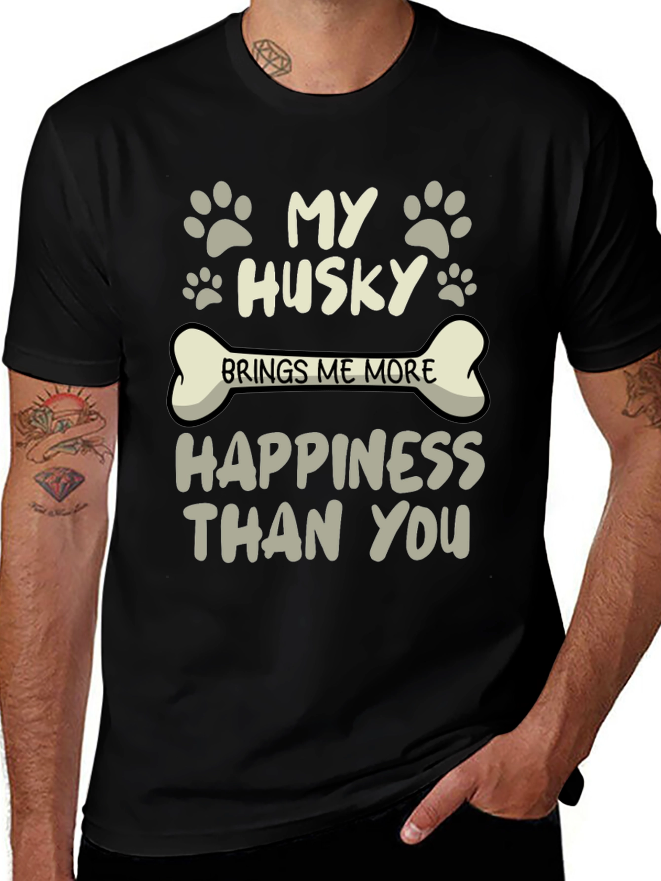 My Husky Brings Me More Happiness T-Shirt