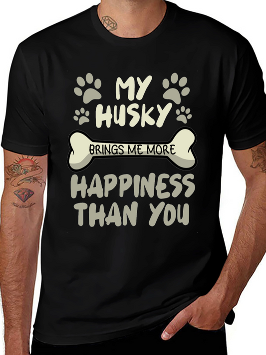My Husky Brings Me More Happiness T-Shirt