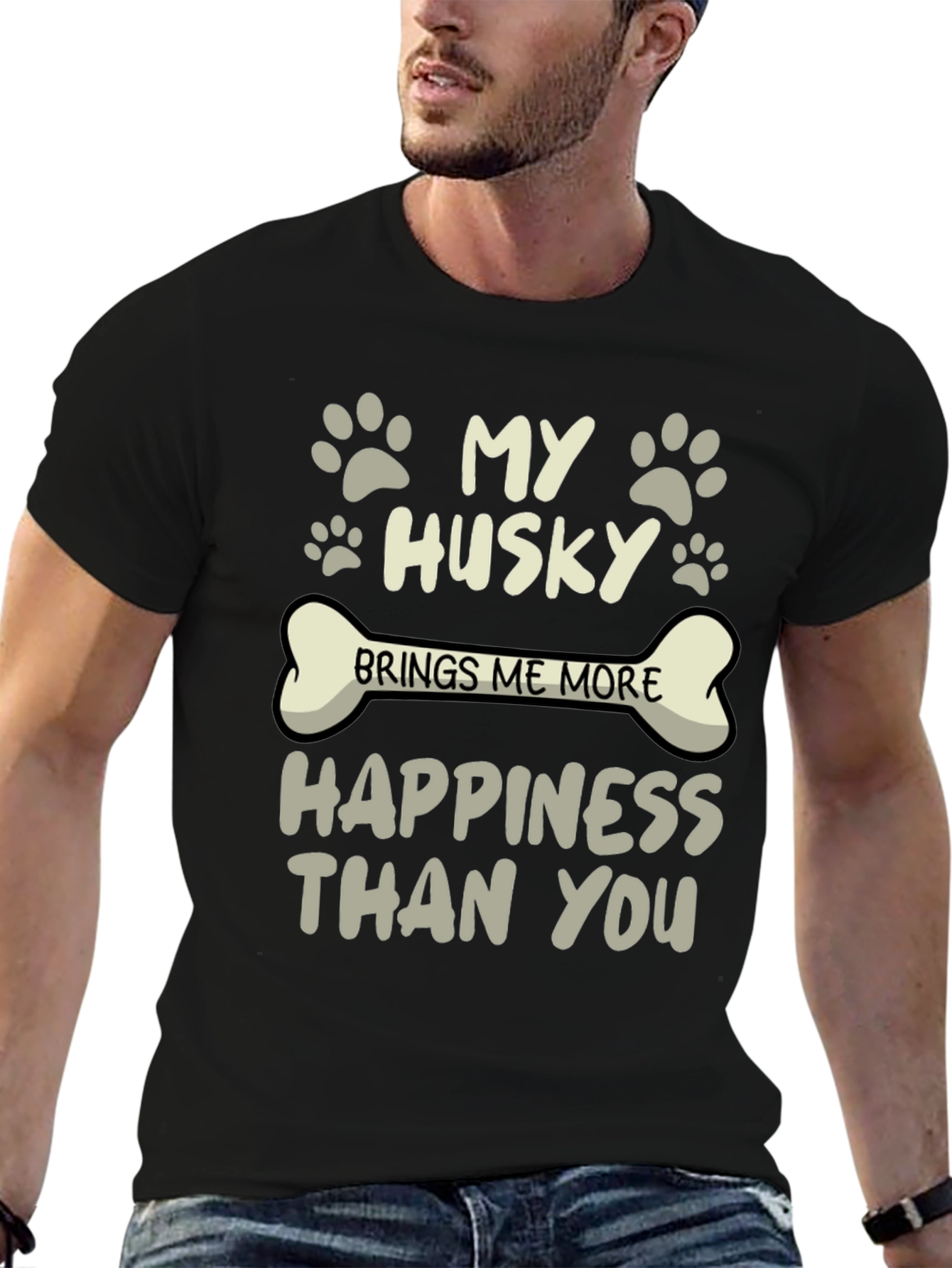 My Husky Brings Me More Happiness T-Shirt