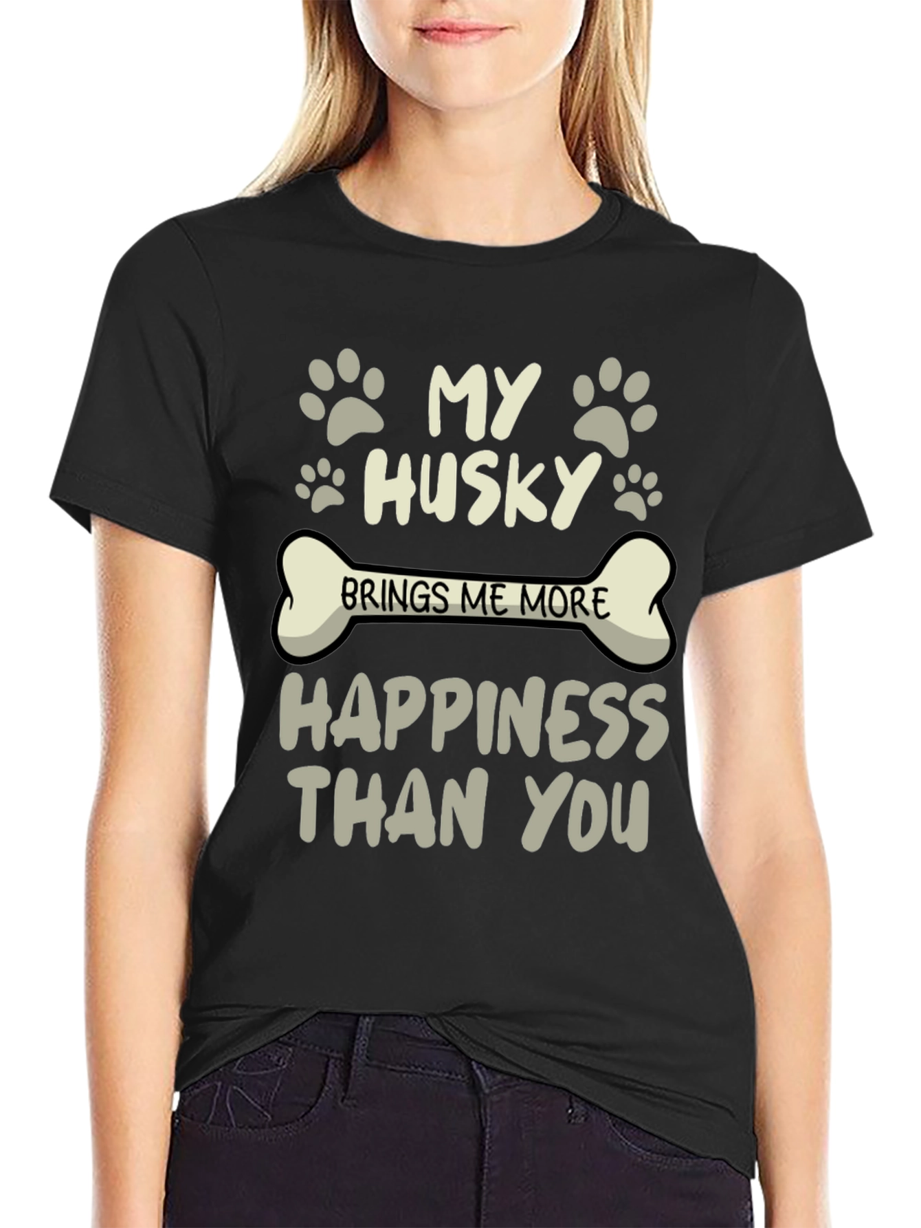 My Husky Brings Me More Happiness T-Shirt