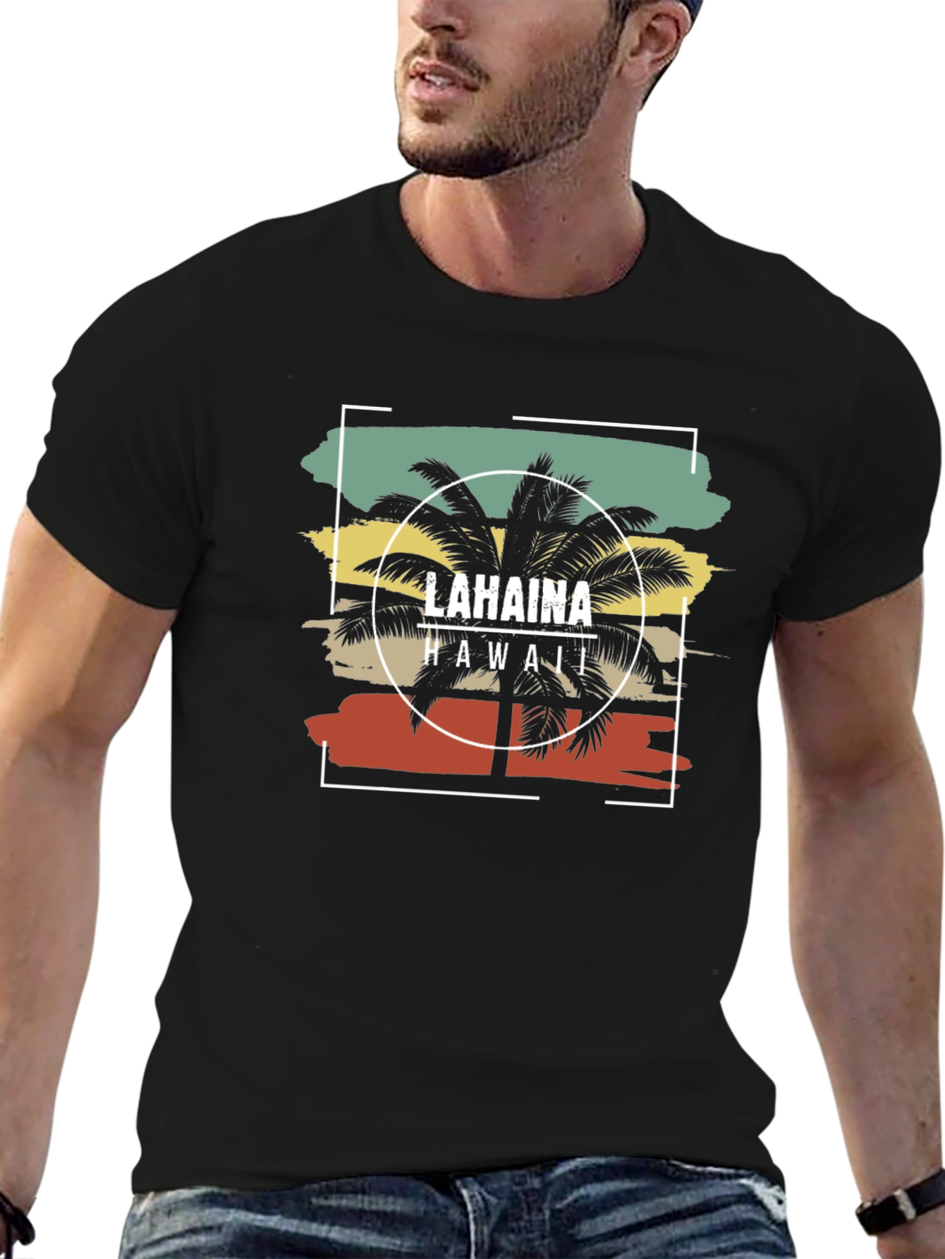 Lahaina Hawaii Palm Tree T-Shirt