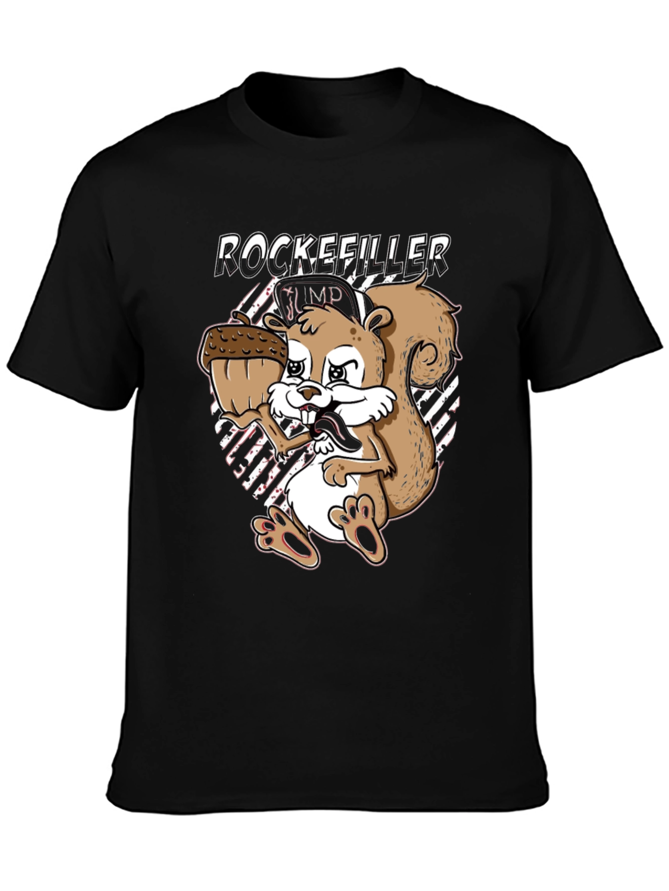 Rockefeller Squirrel Black T-Shirt