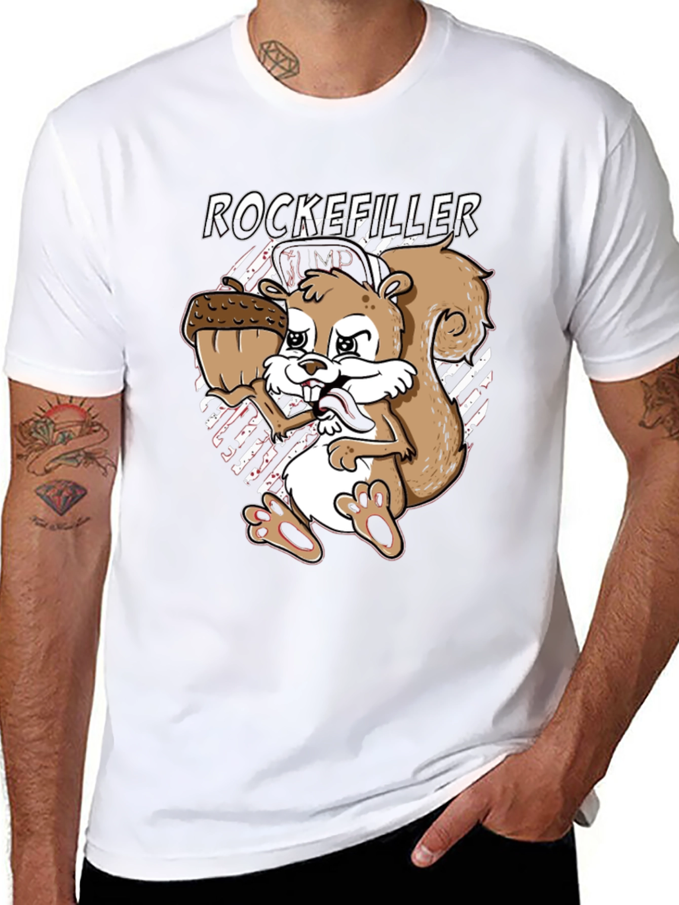 Rockefeller Squirrel Black T-Shirt