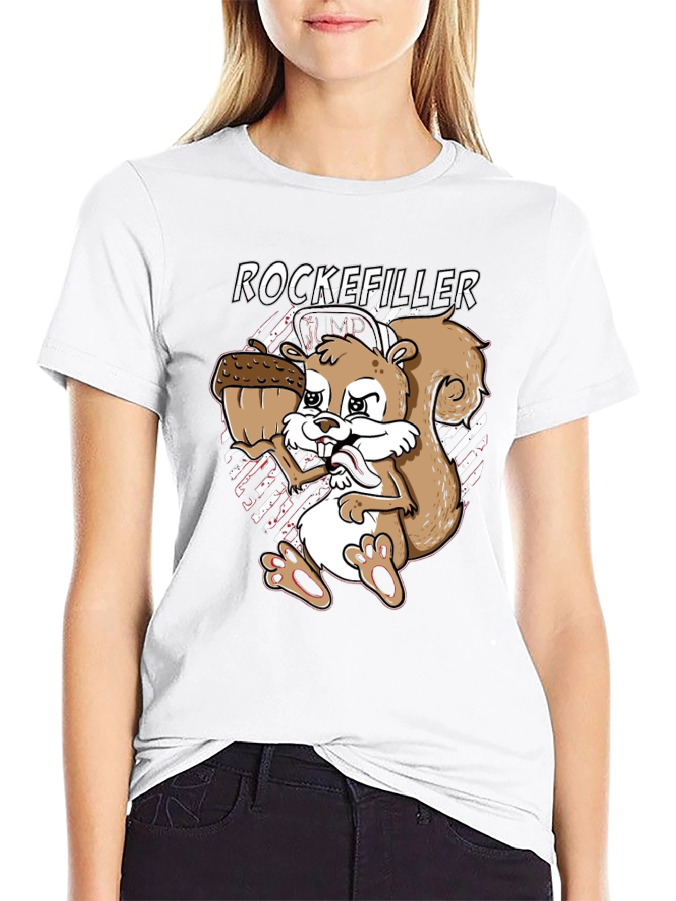 Rockefeller Squirrel Black T-Shirt
