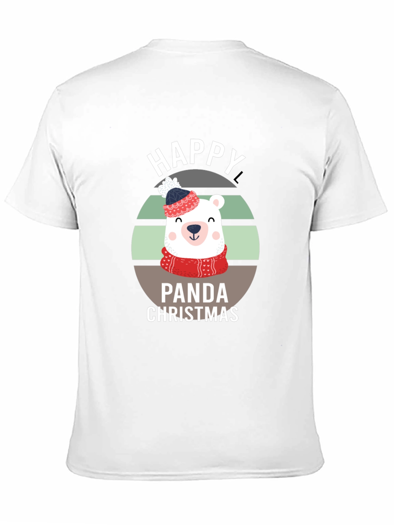 Happy Panda Christmas Graphic T-Shirt