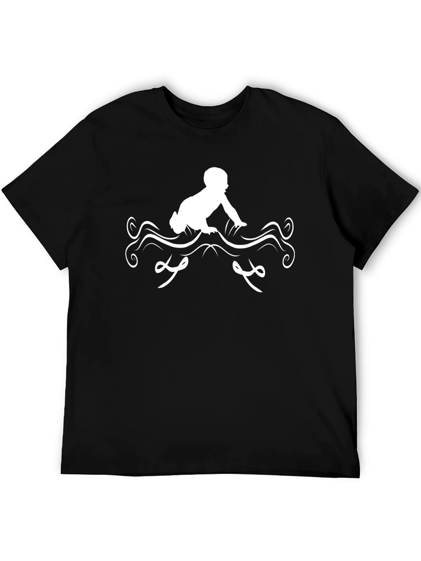 Baby Crawling Graphic T-Shirt - Black