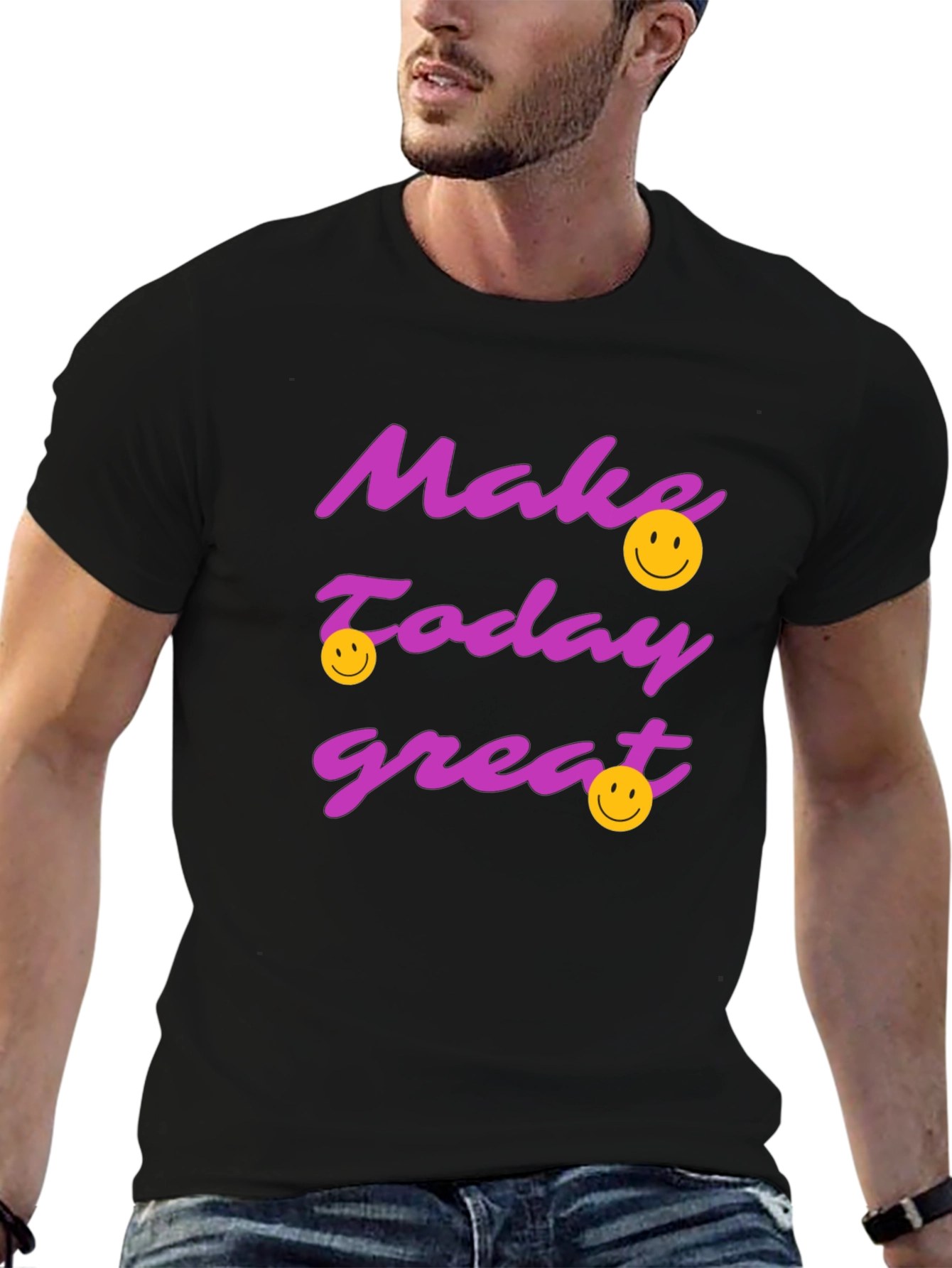 Make Today Great Graphic T-Shirt - Black