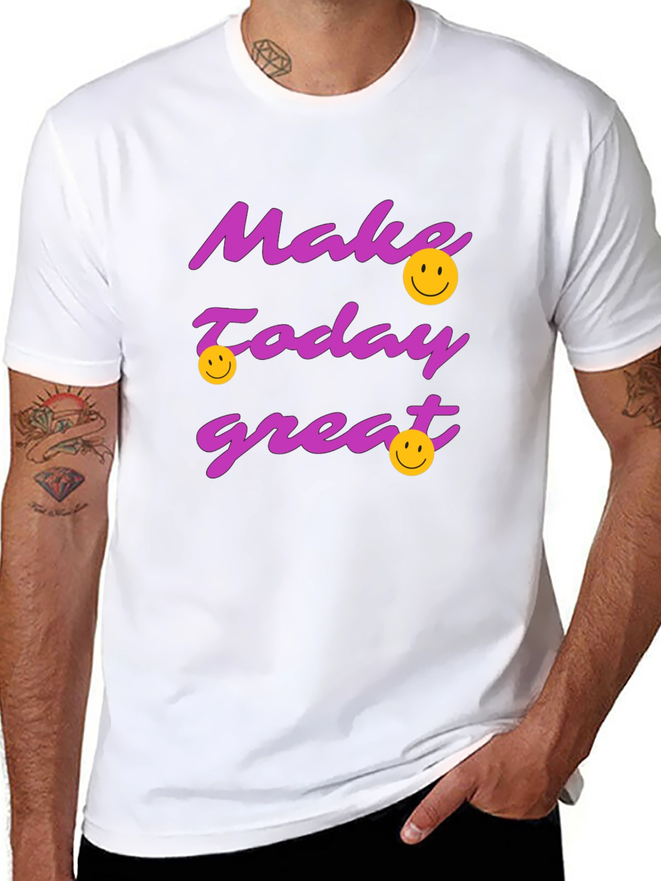 Make Today Great Graphic T-Shirt - Black