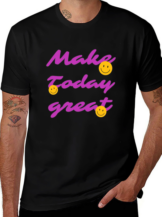 Make Today Great Graphic T-Shirt - Black