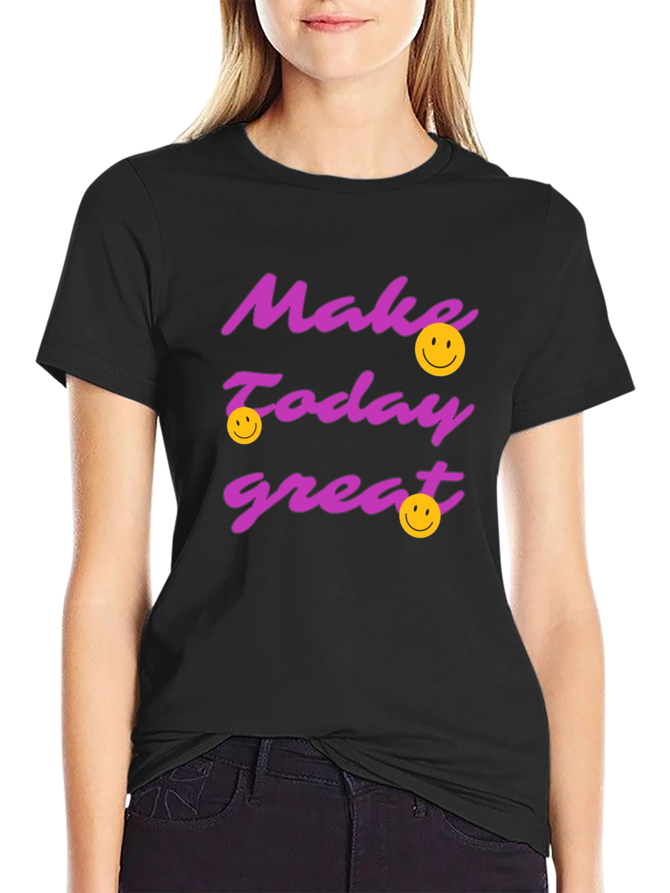 Make Today Great Graphic T-Shirt - Black
