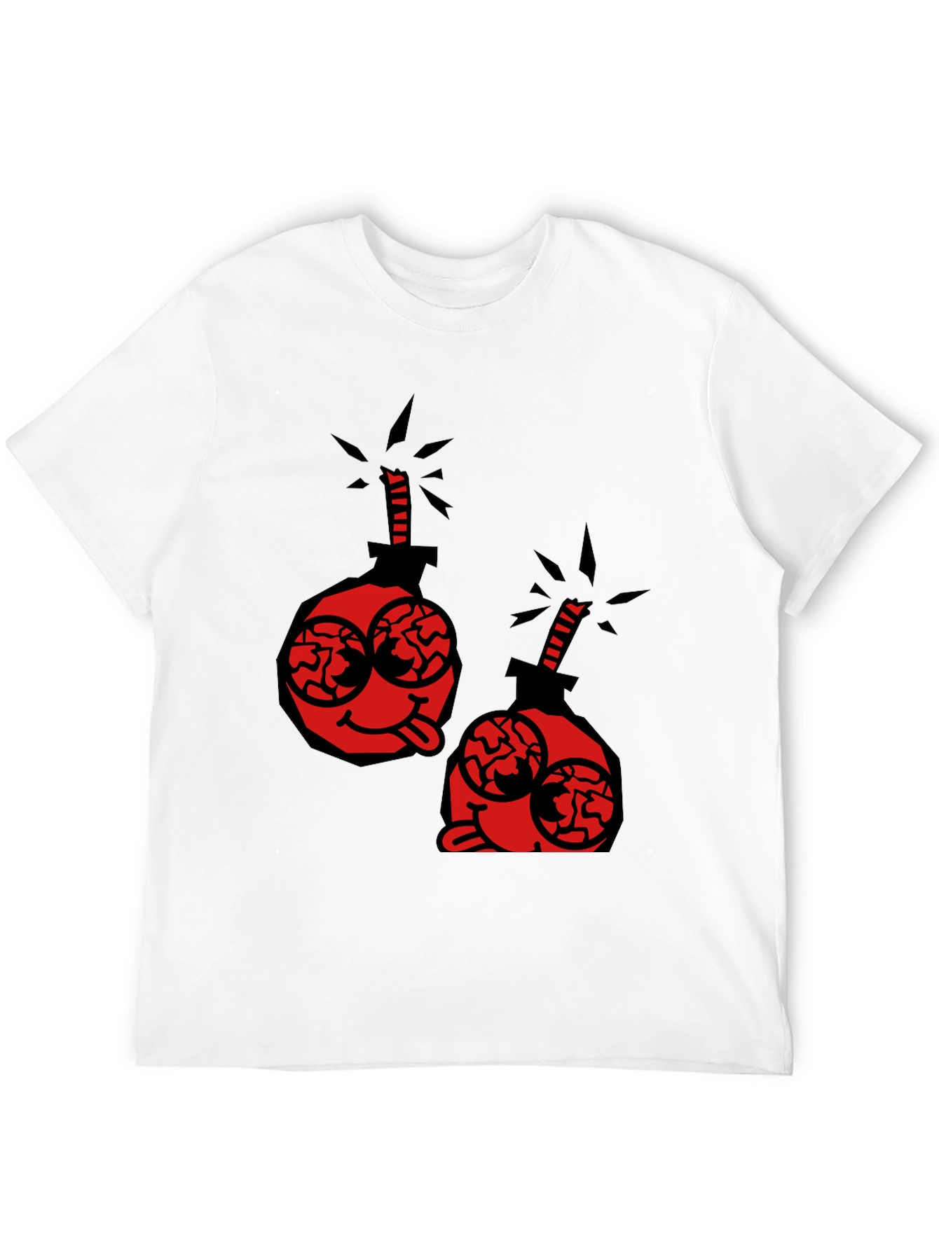 Cartoon Bomb Graphic Tee - Black