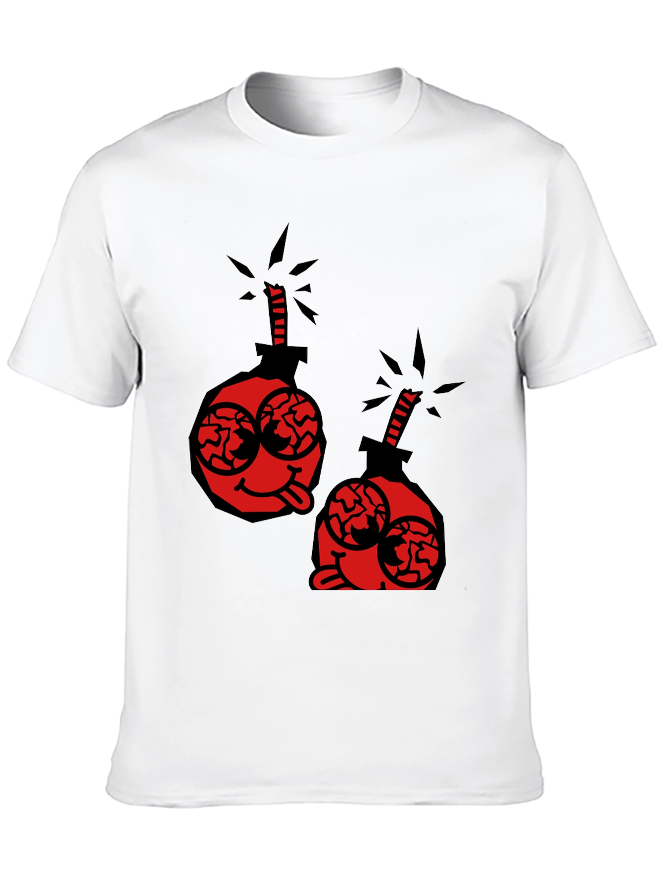 Cartoon Bomb Graphic Tee - Black