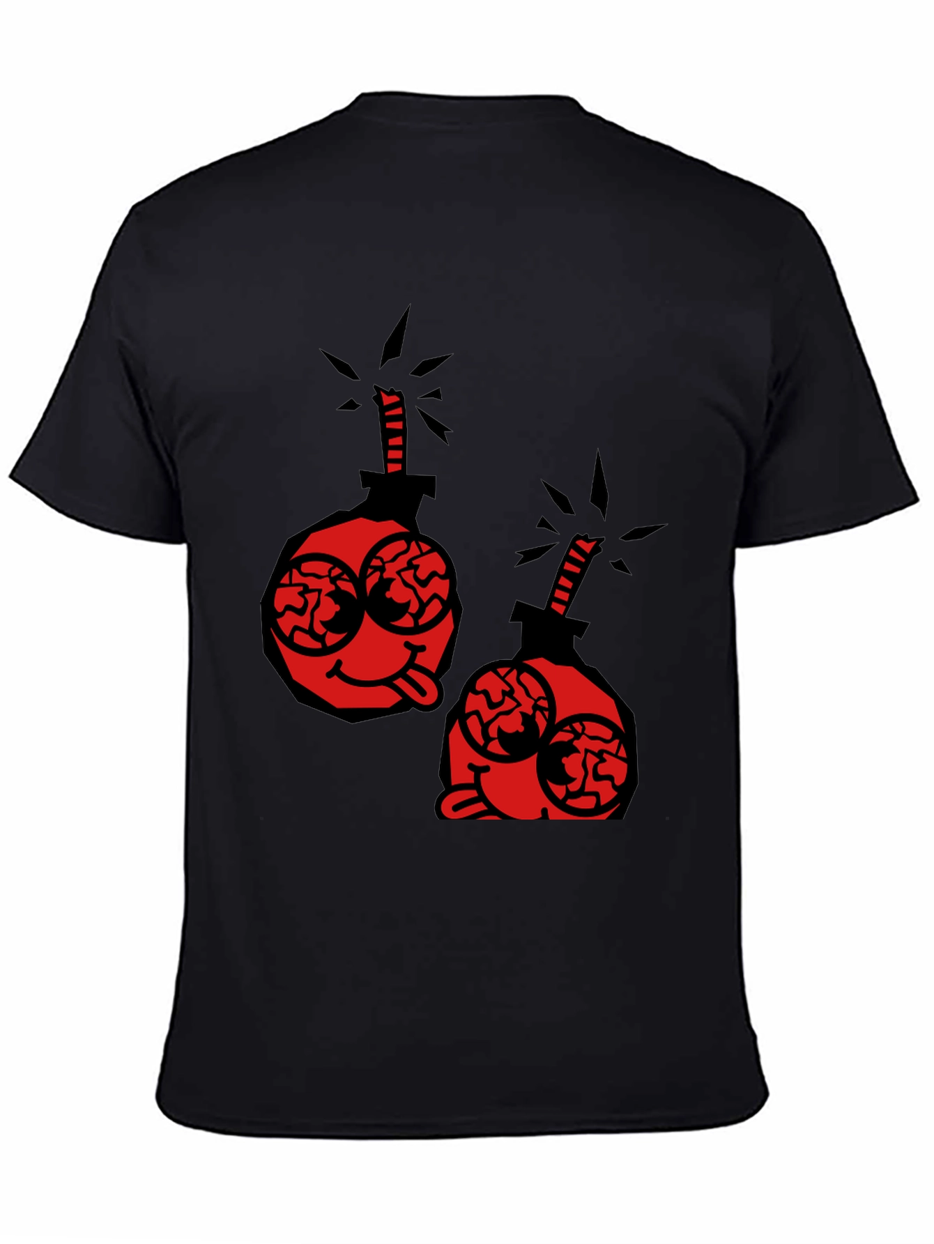 Cartoon Bomb Graphic Tee - Black